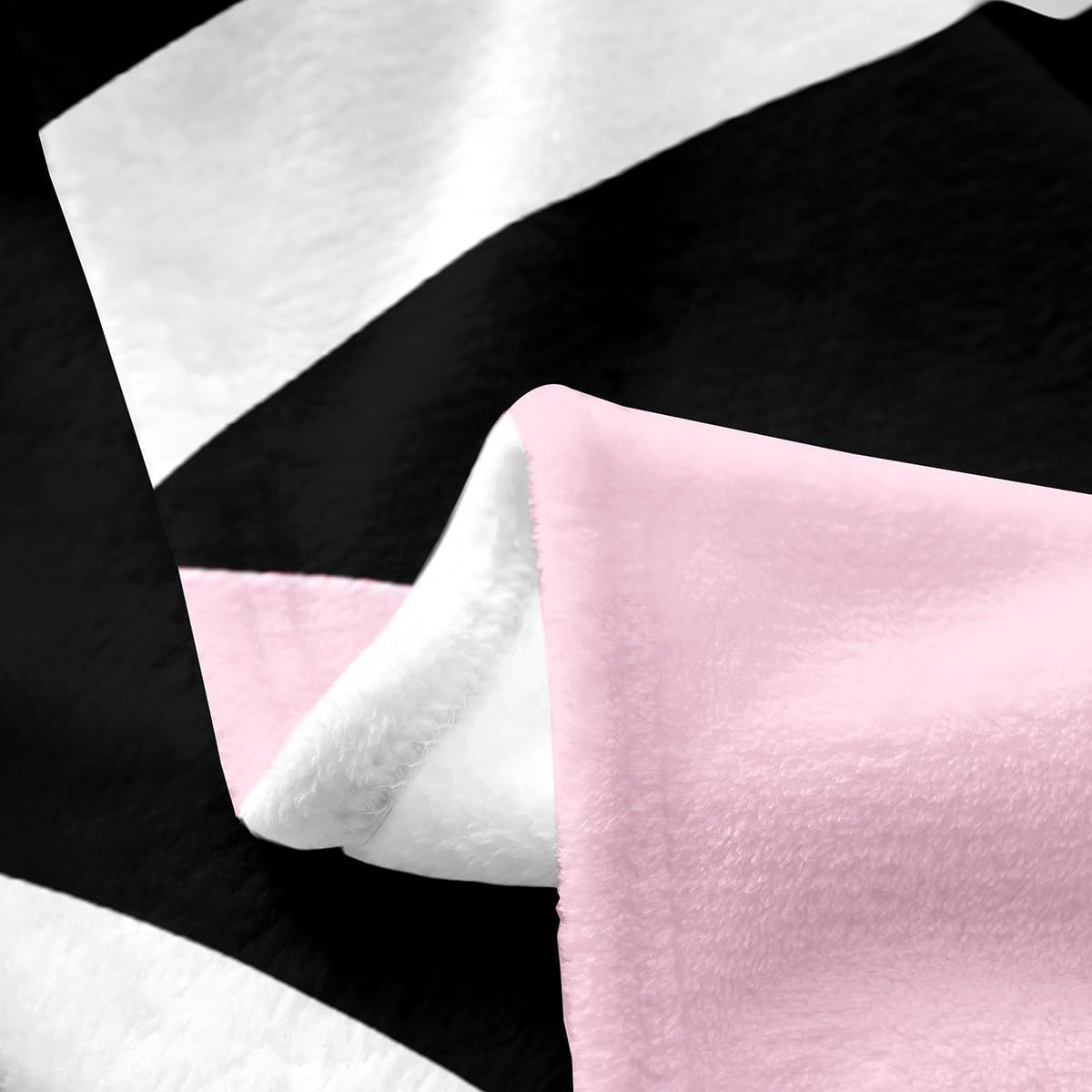 Feelyou Abstract Art All Season,Bed Blanket for Sofa Couch Twin 60"x80" Pink Gray Black Plush Throw Blanket, Ultra Soft Geometric Flannel Fleece Blanket Modern Art Room Decor Retro Art Decor