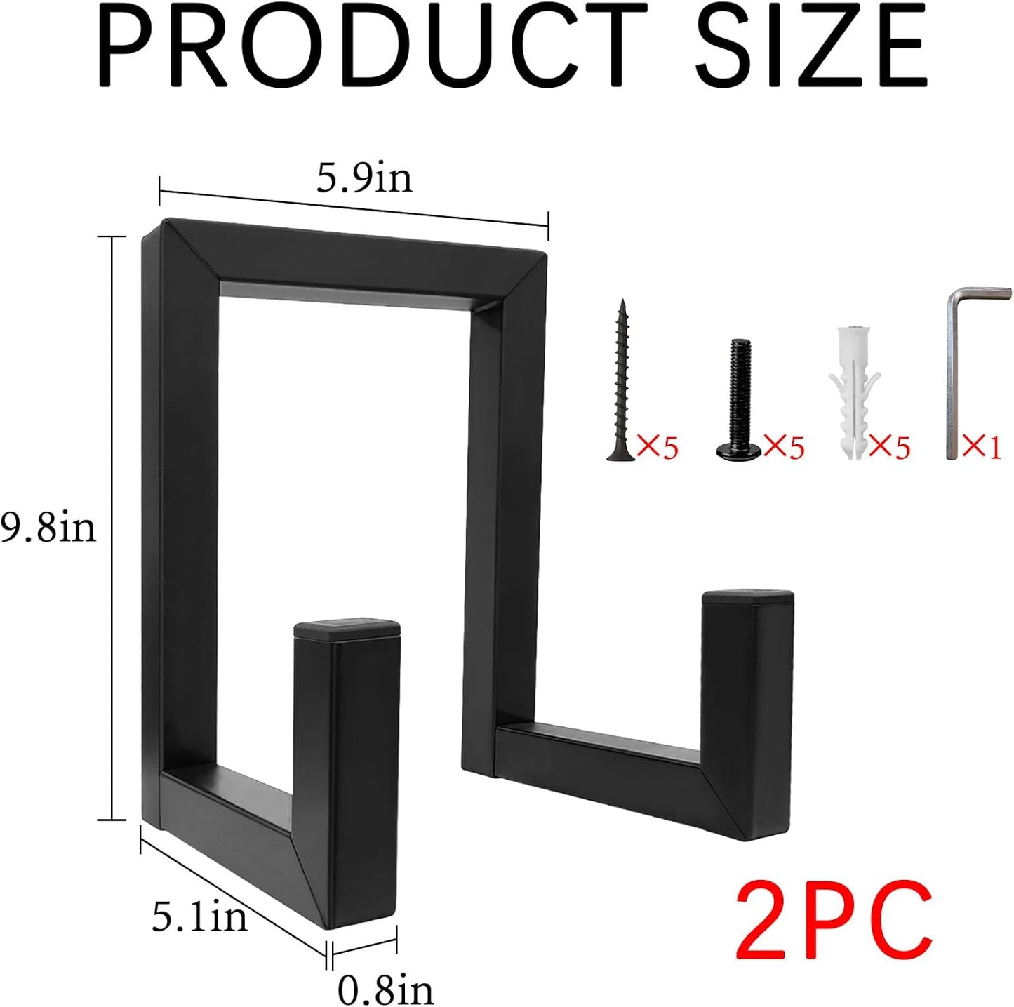 2Pcs Metal Vinyl Record Holder Display Stand,Plate Stands Display Stand for Artwork,Decorative Photo Frame Stand for Picture,Decorative Plate,Platter,Book,Photo Easel(Black)