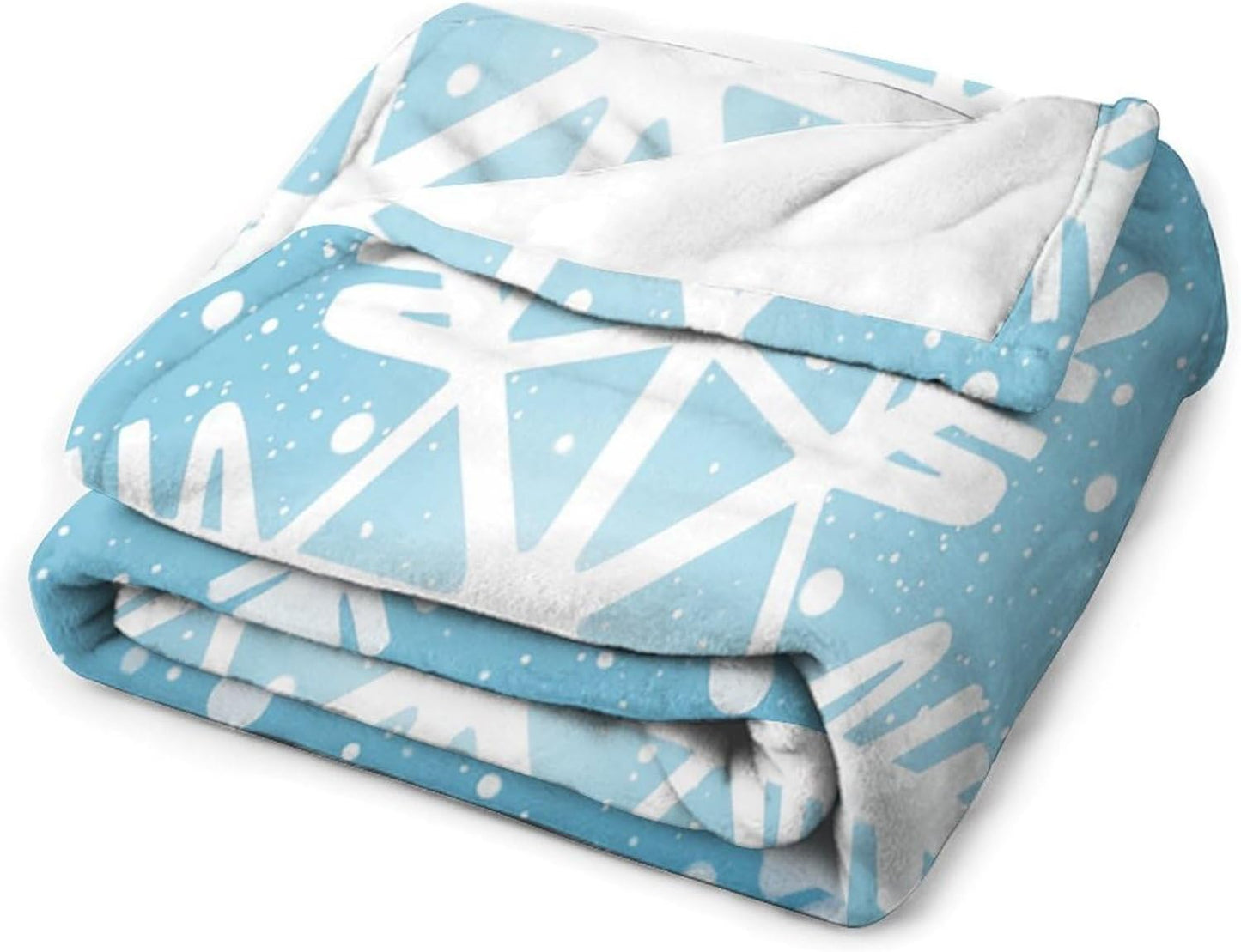 Winter Snowflake Blanket Super Soft Lightweight Throw Blanket Cute Cozy Warm Bed Blanket Decorative Fuzzy Blanket All-Season Home Decor Gift for Sofa Couch Living Room 30"*40"（76 * 100cm）