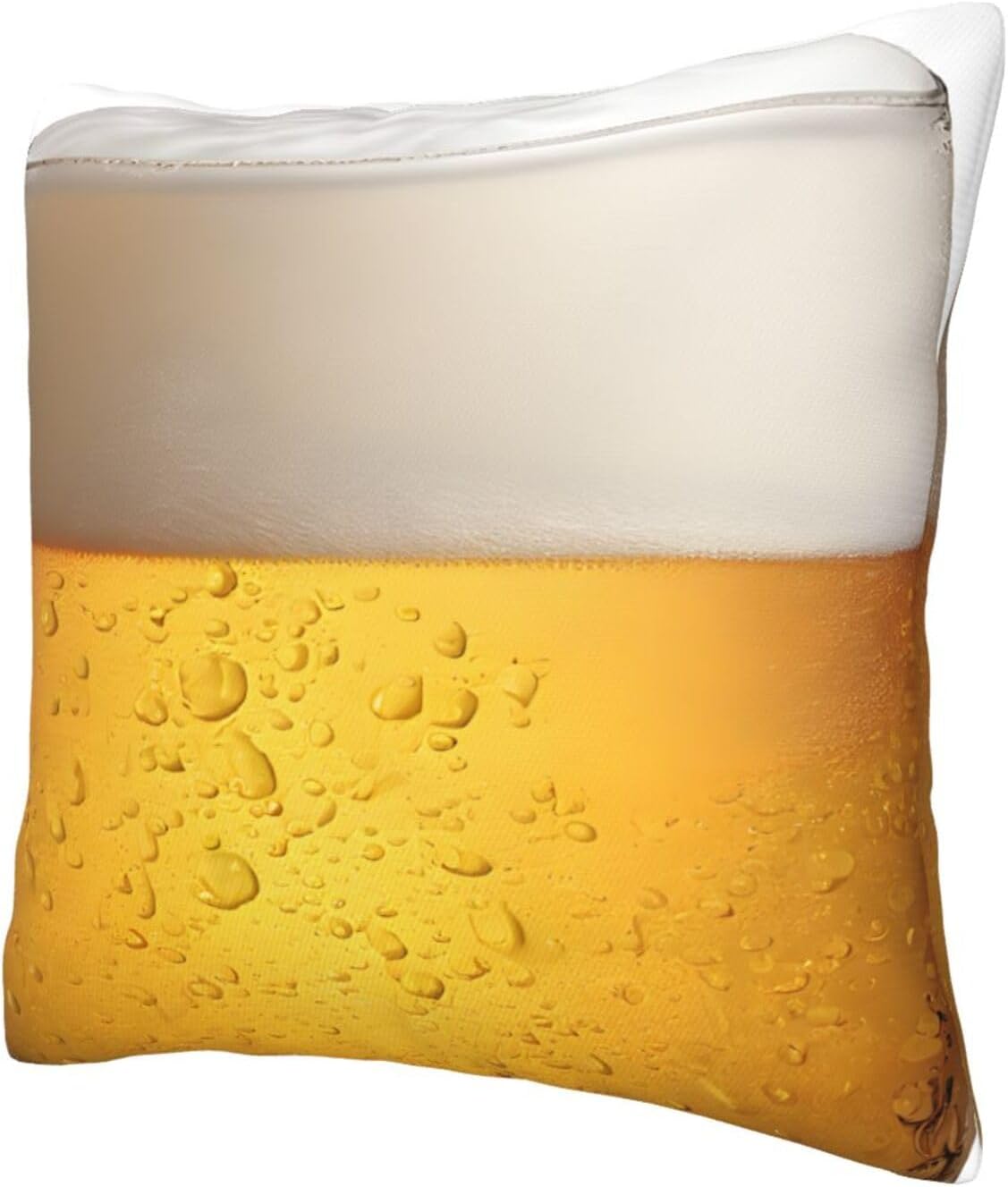 All-Season Square Pillow Covers 18"X18", Beer Bubble, Decorative Throw Pillow Covers for Sofa Bed Couch, Hidden Zipper Cushion Cover, Square Lumbar & Accent Pillowcases for Home Decor