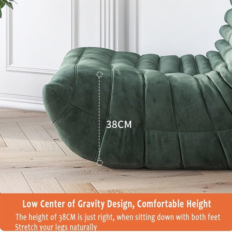 Fireside Chair, Modern Lounge Bean Bag Chair Single Sofa Lazy Couch Tatami Living Room Bedroom Lovely Leisure Single Chair Reading Chair Balcony Rocking Chair (Color : Suede Gray, Size : One Seat)