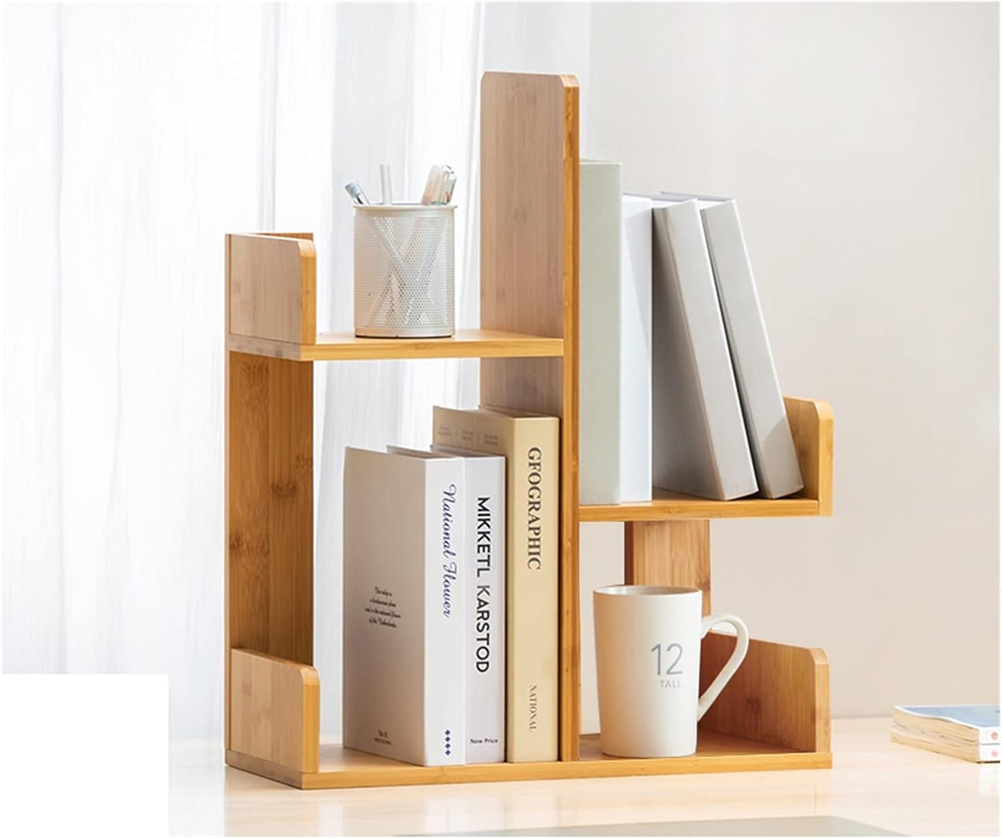 Bookcase Storage Rack Vertical Cabinet Bookshelf Small Bookshelf Unit for Living Room Office and Bedroom Narrow Modern Bookcase, Small Storage Shelf Frame Open Display Shelves
