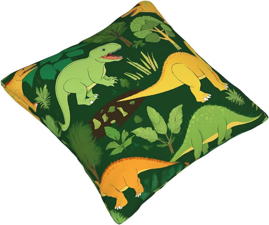 All-Season Square Pillow Covers 18"X18", Palm Leaf, Decorative Throw Pillow Covers for Sofa Bed Couch, Hidden Zipper Cushion Cover, Square Lumbar & Accent Pillowcases for Home Decor