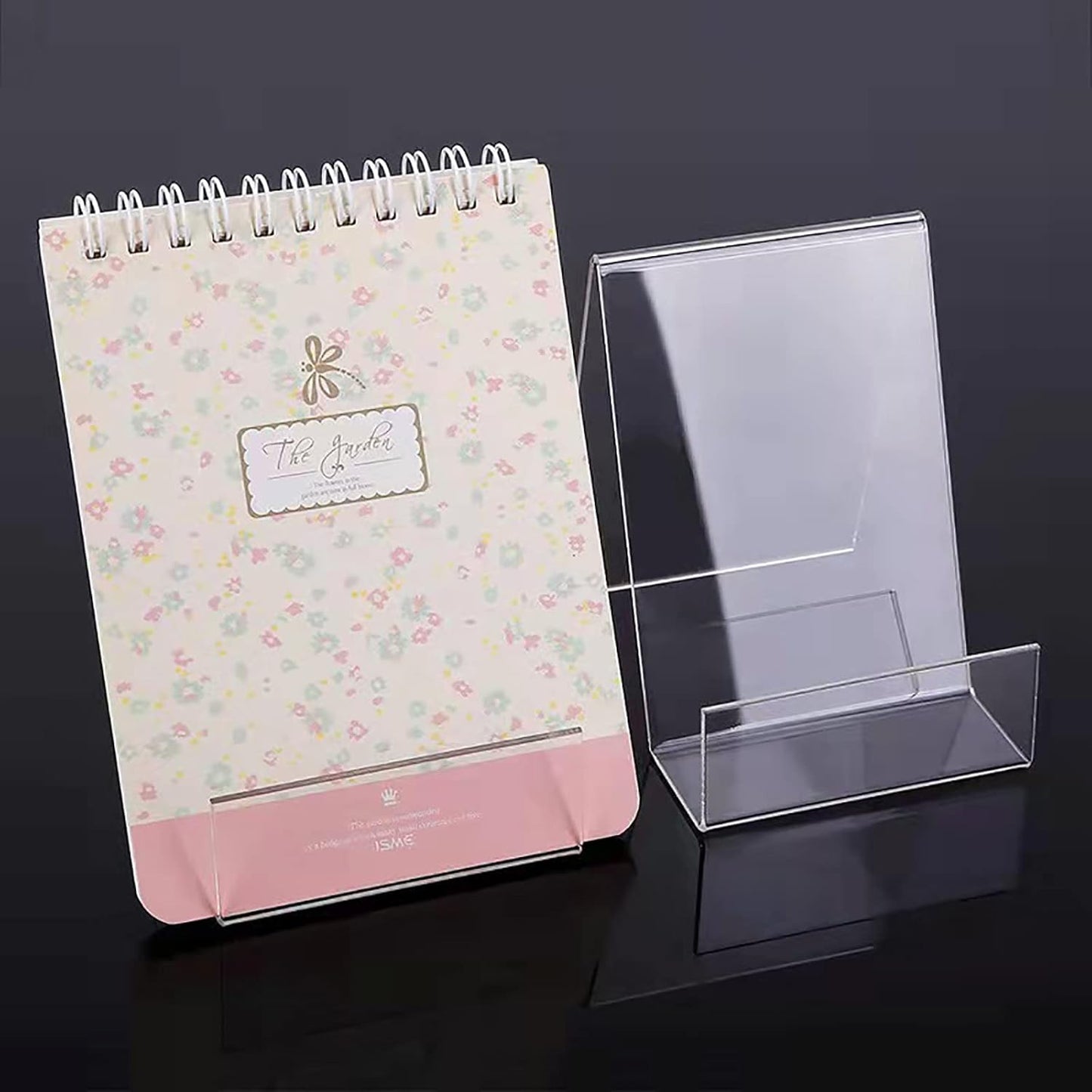 10PCS 4" x 3" Acrylic Book Display Stand Clear Easel with Ledge Tablet Holder for Displaying Books, Pictures, Notebooks, CDs, Artworks, etc (Small(10 Pack))