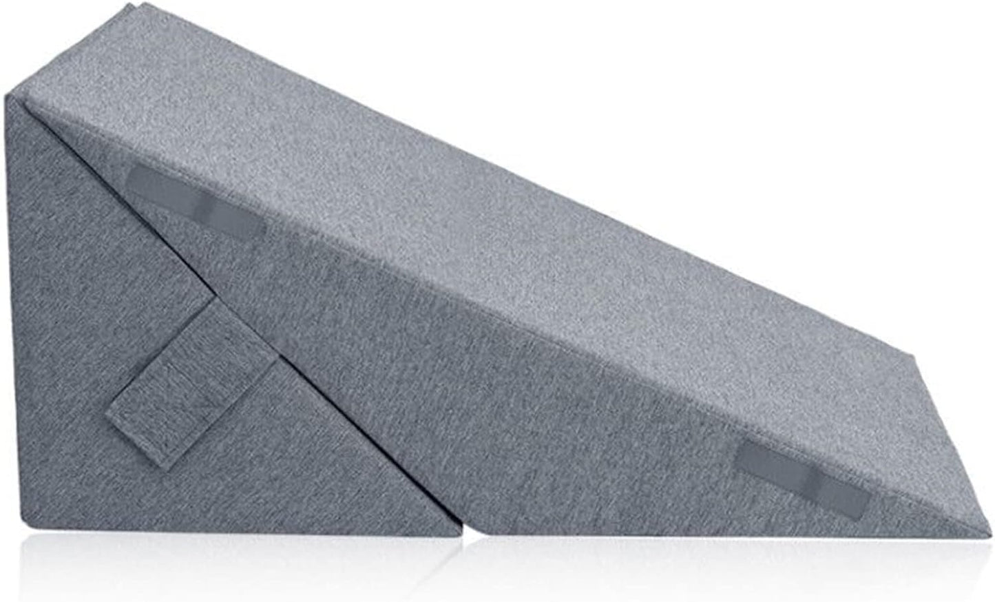 Triangle Memory Foam Pillow Nursing Body Slope Pillow Lumbar Support Cushion for Sleep Reading Postoperative Removable Cover (Colour: Gray Size: 70 x 60 x 36 cm)