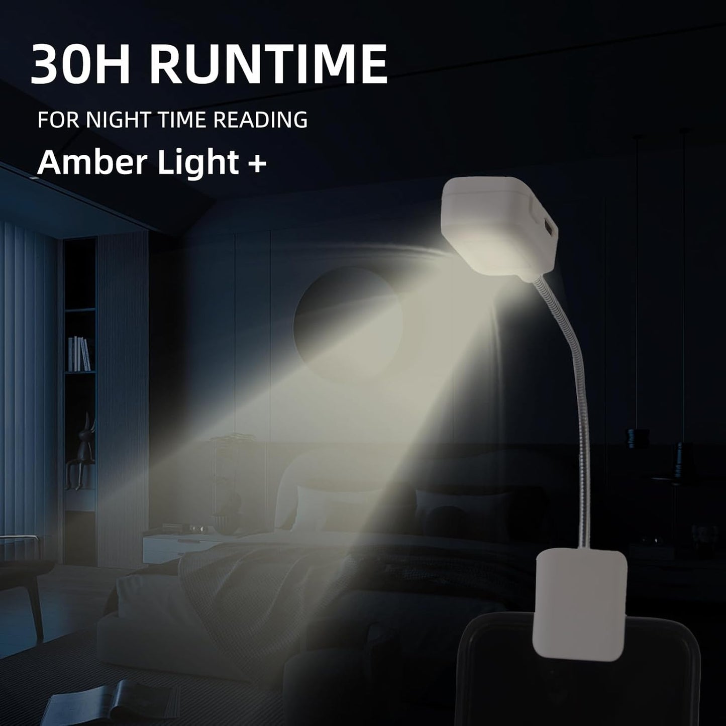 Reading Light Compatible with Kindle,Eye Caring Reading Lint for Kindle,Adjustable Kindle Light Clipped on for Studying or Reading in Bed