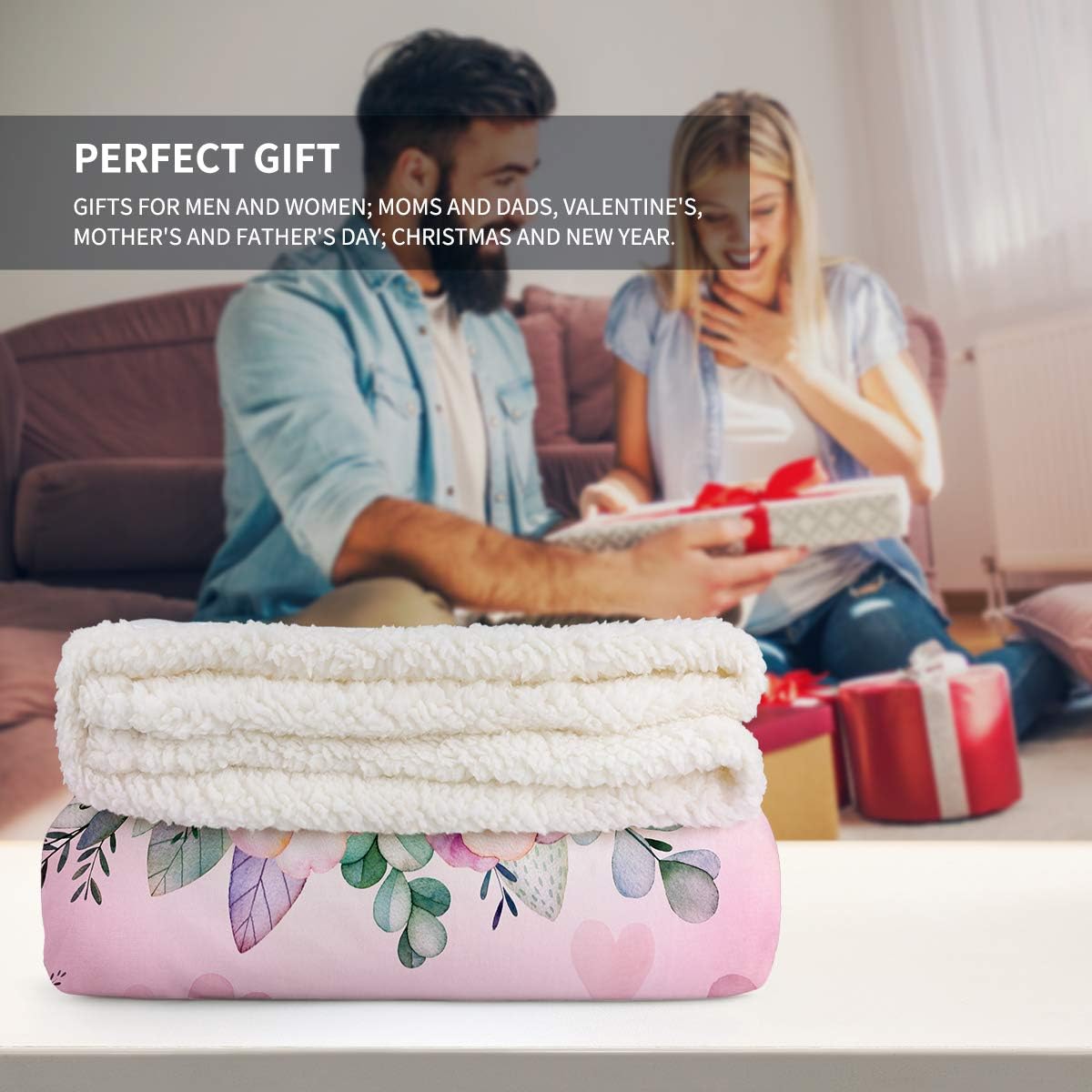 Jekeno Horse Blanket Gifts for Men - Super Soft Cozy Warm Sherpa Galloping Running Horses Throw for Girls Teens Kids Women Birthday Decorations Couch Chair Sofa Bed Office 50"x60"