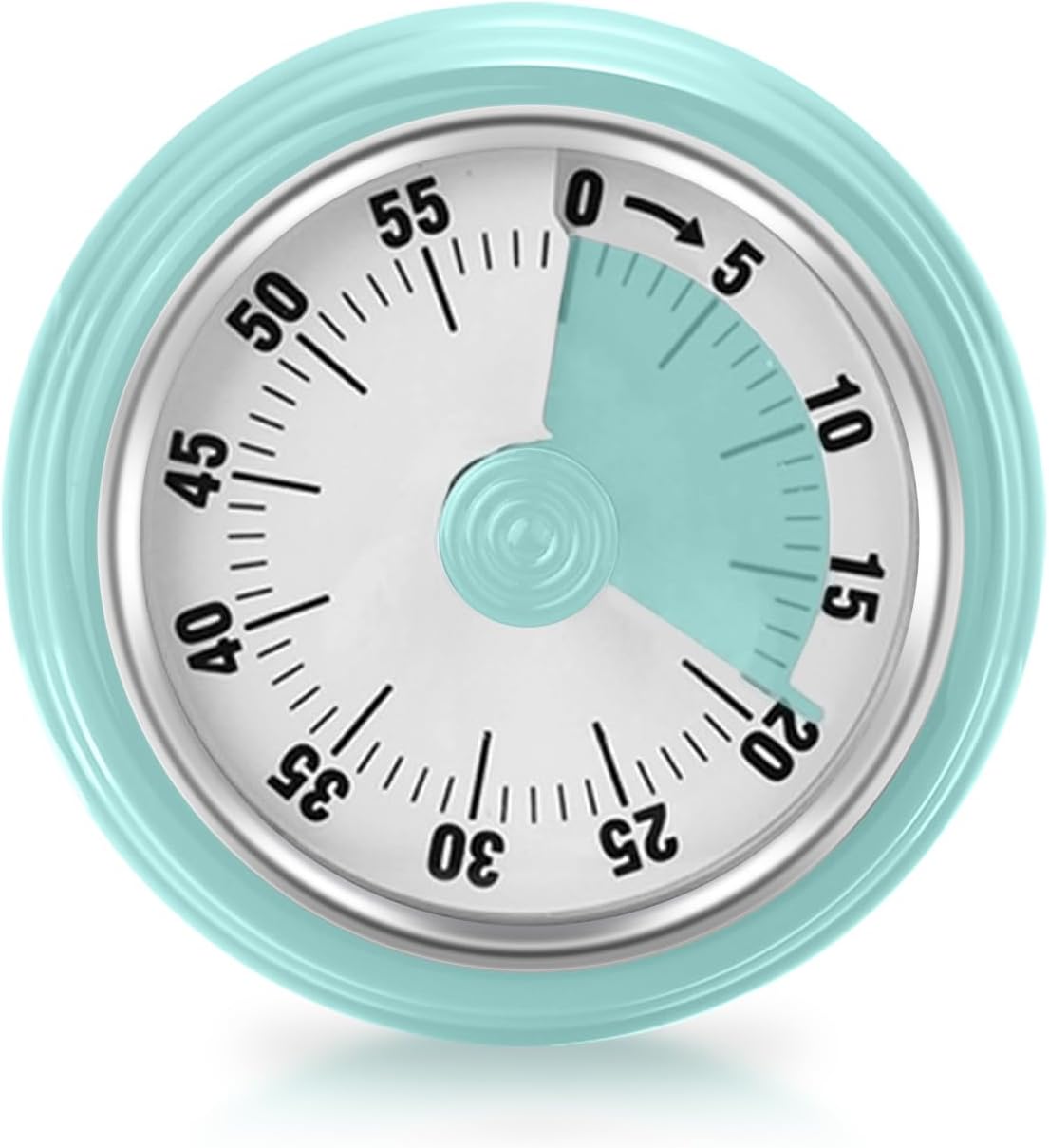 Visual Timer, Teeloray 60-Minute Countdown Timer, Kitchen Timer with Magnetic Base, Mechanical Clockwork, Ringer Alert, Time Management Tool for Children and Adults, Study/Work/Cooking (Mint Green)