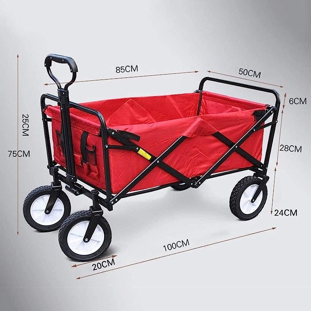 Trolleys, Heavy Duty Foldable Garden Trolley Garden Cart Folding Wagon Foldable Pull Wagon Hand Cart Beach Wagon Folding Cart Wagon Truck Wheelbarrow