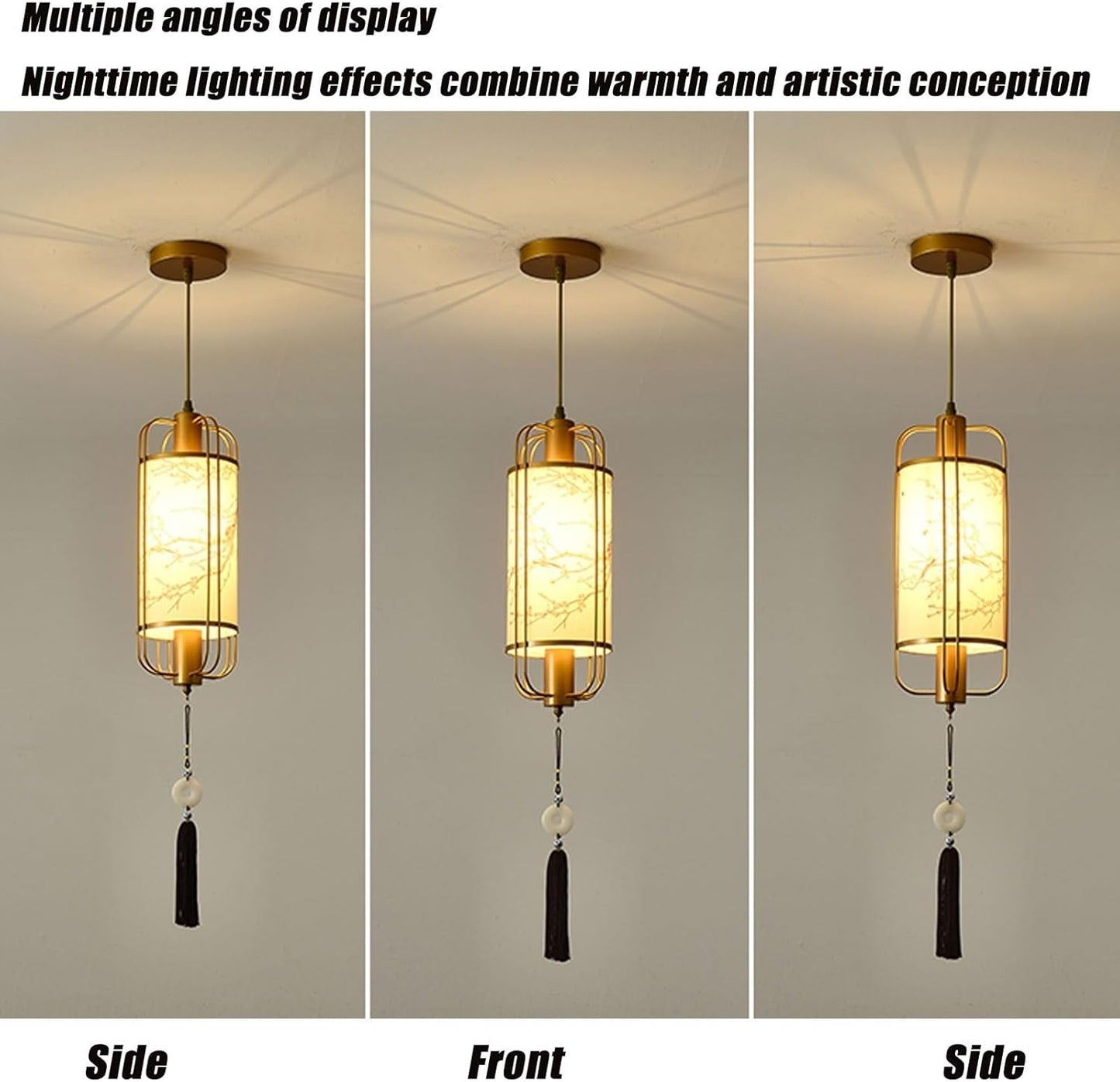 E27 Pendant Light for Bedroom Hanging Light Chandelier with Fabric Shade and 17.72" Height, 70.87" Adjustable, Soft Ambient Lighting for Hallway Dining Table Reading Nook Decor