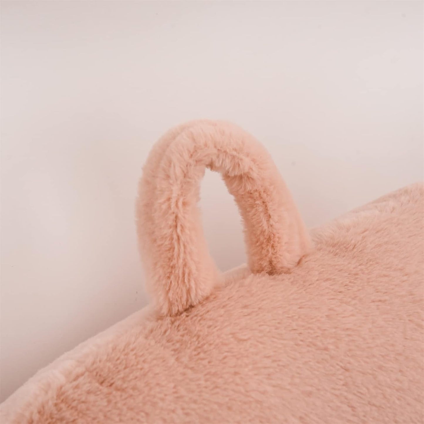 Faux Fur Wedge Reading Pillow with Arms — Large, Adult & Children, Bed or Couch
