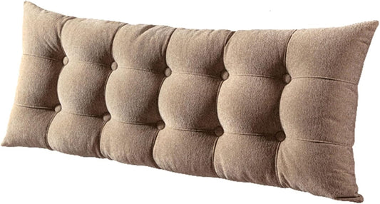 Rectangular Positioning Support Headboard Pillow,Large Bed Bolster Lumbar Cushion for Rest Reading,for Day Bed & Bunk Bed with Removable Cover (Color : Light Brown, Size : 20060CM)