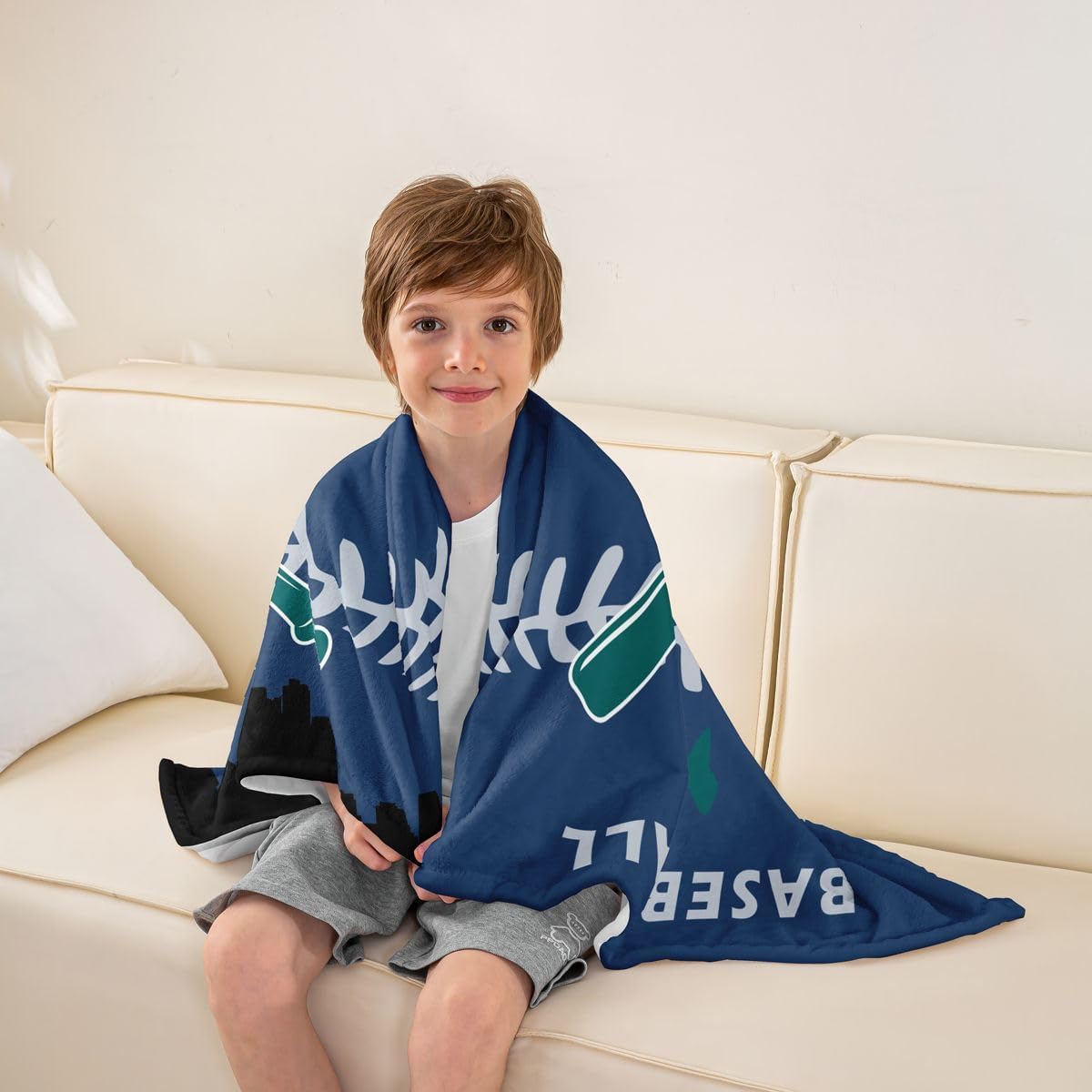 Erosebridal Basebal Team Flannel Blanket Twin 60x80 inch for Boys Youth Men,Kids Baseball Bed Blanket for Gift,Retro Sports Throw Blanket,Ball Bat Patchwork Fleece Blanket for Living Room