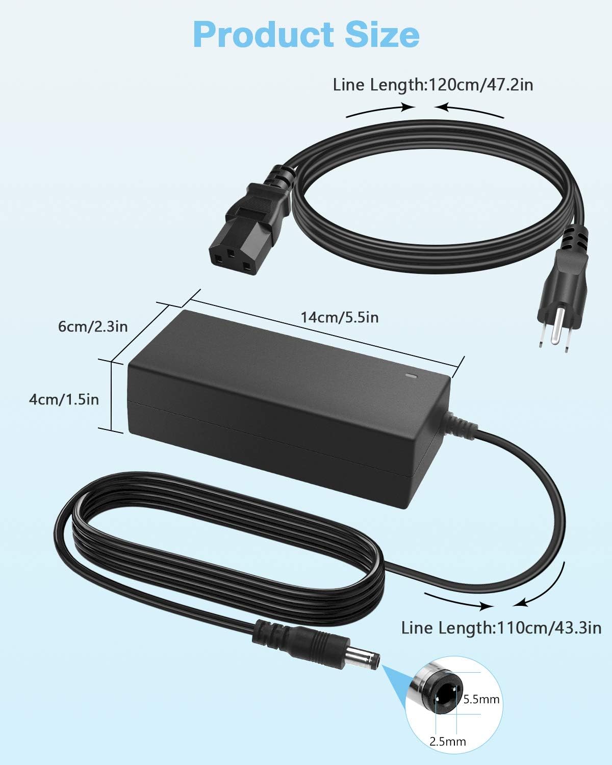5V 15A 75W Power Supply 100V-240V or 110V - 220V AC to DC Adapter 5V 15 amp Switching Converter 5.5x2.1mm Plug for WS2811 WS2812B WS2813 2801 LED Strip Pixel Lights