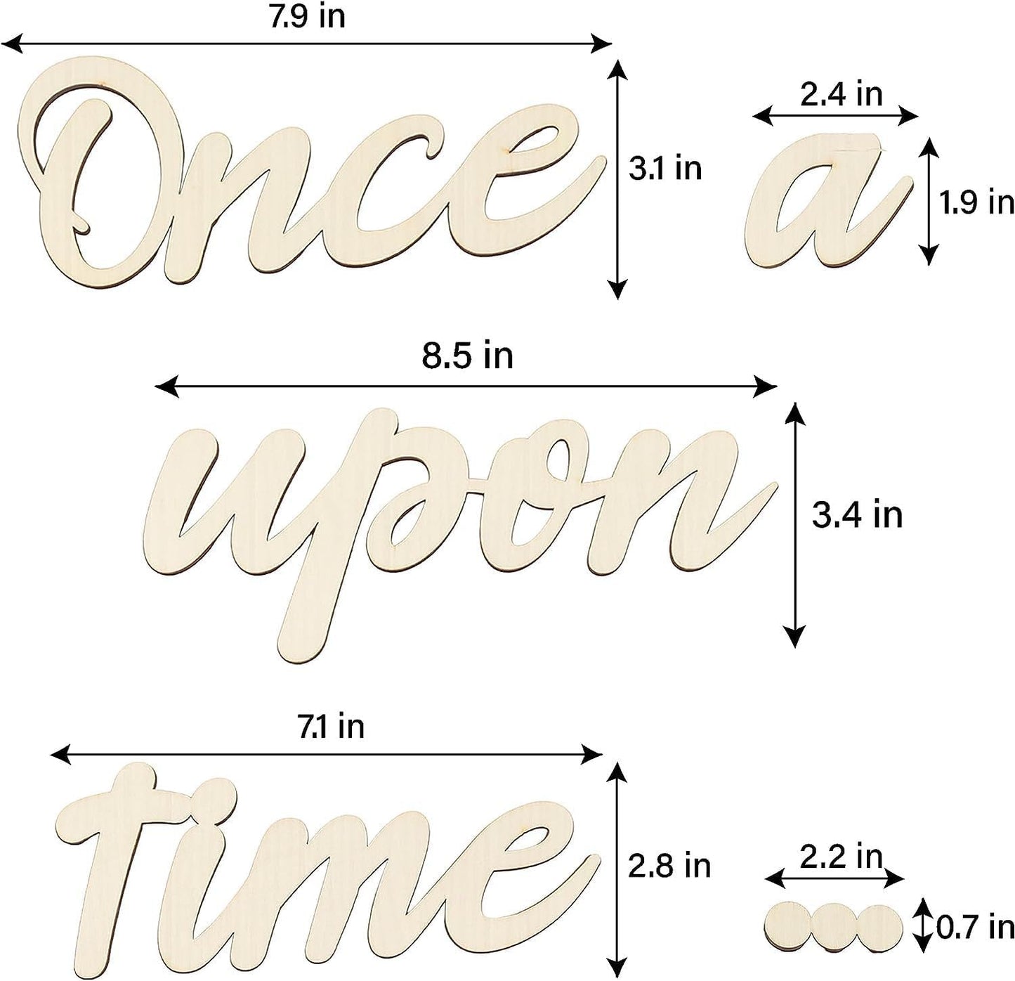 Wooden Wall Art Sign, Once Upon a Time Nursery Decor for family Bookshelf, Reading Nook, Daycare, Classroom for Reading Corner Kids Room Family Bookshelf Home Décor Birthday Present DIY Decoration