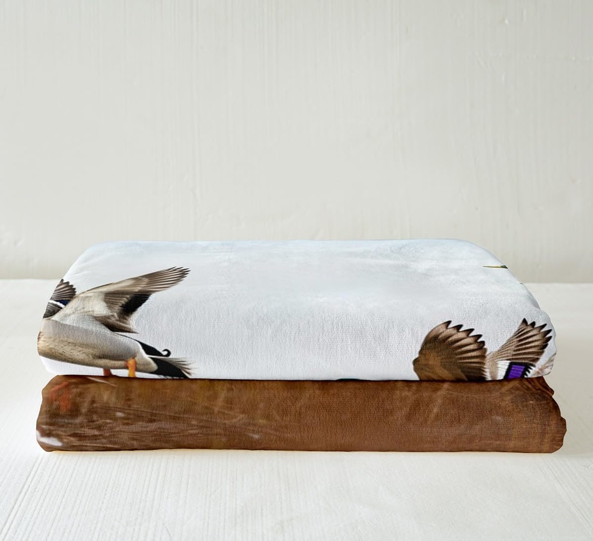Erosebridal Mallard Duck Blanket Throw Size, Hunting Themed Fleece for Kids Teens Adults, Bird Printed Throw for Bed Sofa Couch, Soft Cozy