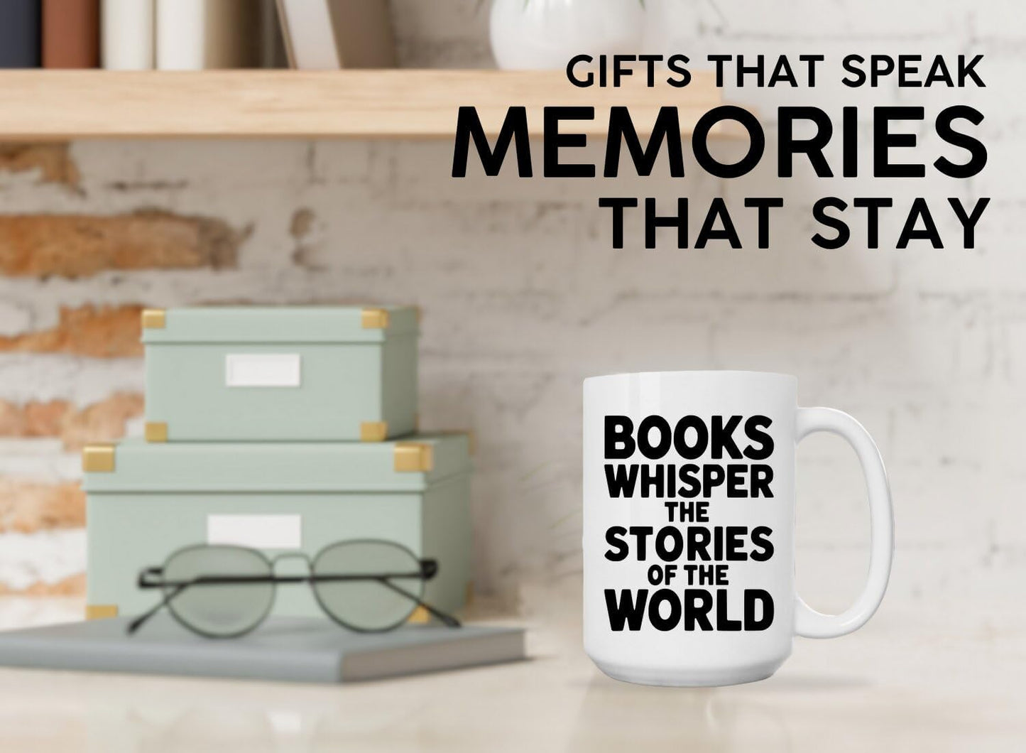 Reader Coffee Mug 15oz White -Books whisper - Gift for Reader Book Lover Funny Reading Readers Writers Women Bookish Club