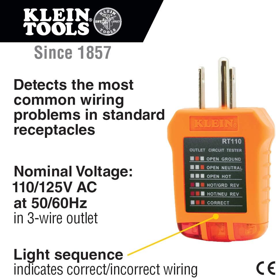 Klein Tools 69149P Electrical Test Kit with Digital Multimeter, Non-Contact Voltage Tester and Electrical Outlet Tester, Leads and Batteries