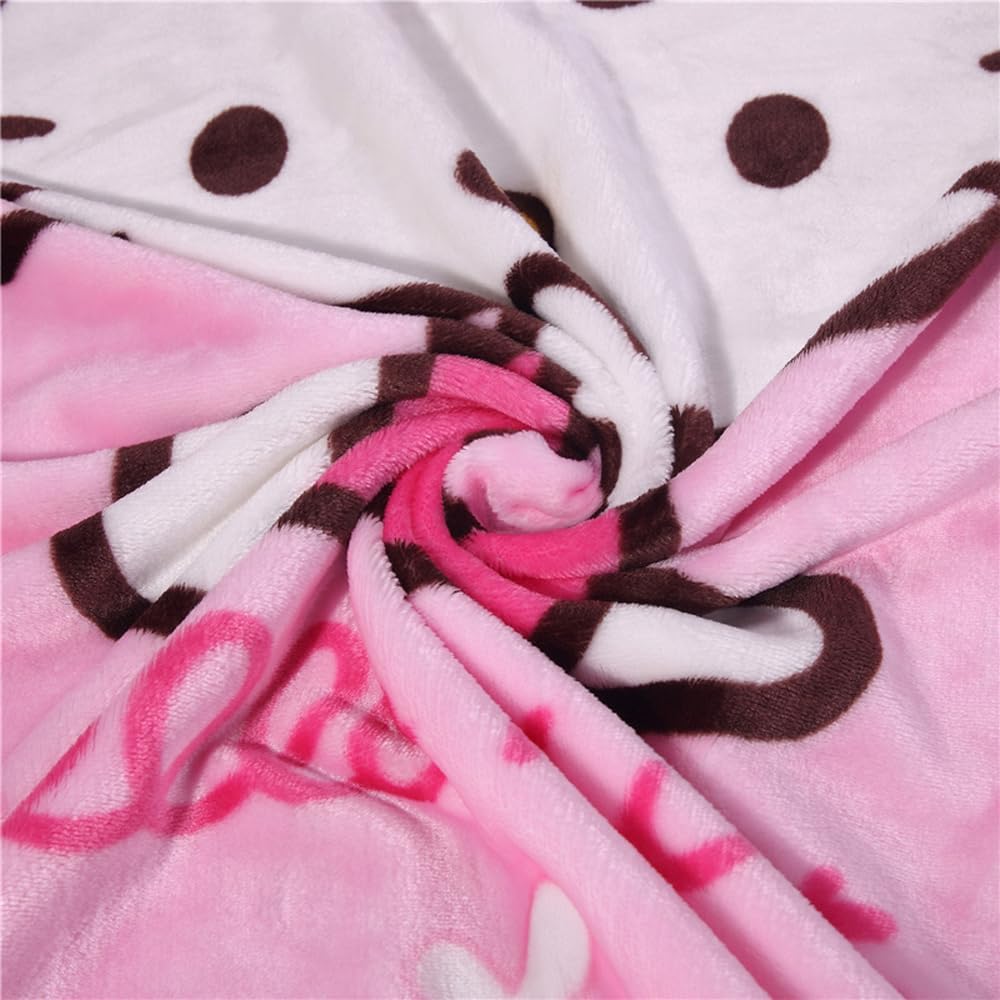 Cartoon Printing Throw Blanket for Girls Kids Adults, Flannel Fleece Blanket，Sofa, Office Chair, Bed, Camping, in car，40"x55",