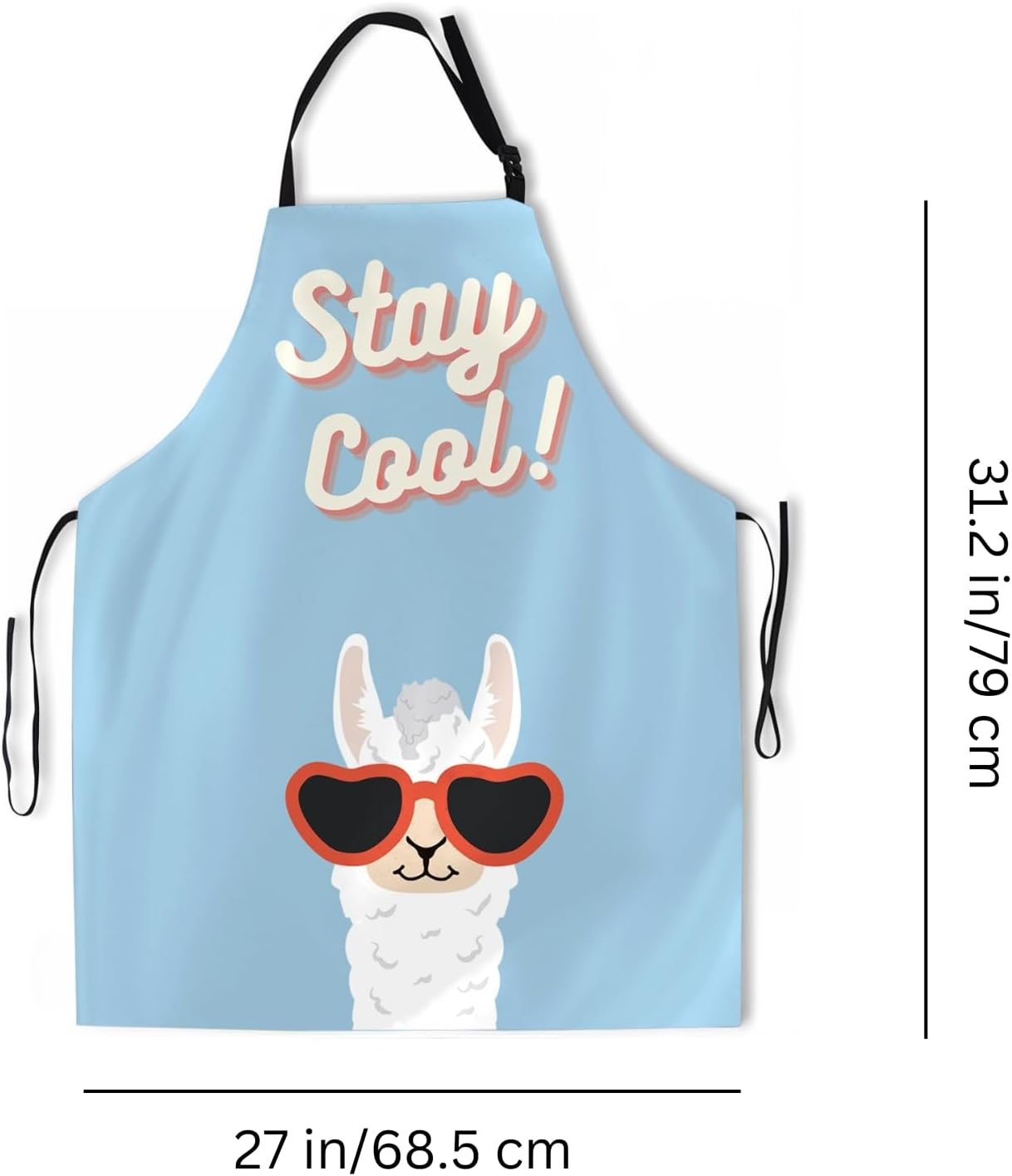 KOPY Llama Apron for Women and Men - Alpaca Apron for Kitchen, Grooming, Gardening, Cooking - Waterproof Cool Apron, Cute Apron Unisex (Alpaca)