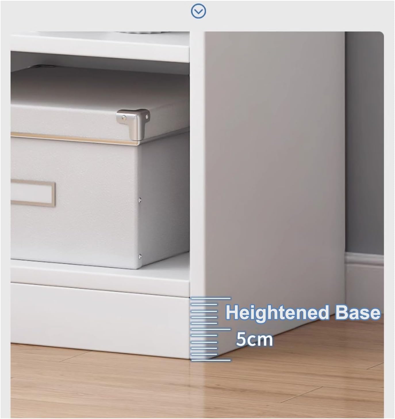 Tall Narrow Corner Bookcase - Four-Tier White Bookshelf with Open Shelves, Space-Saving Storage Tower Rack, Modern Cubes Shelf for Small Spaces