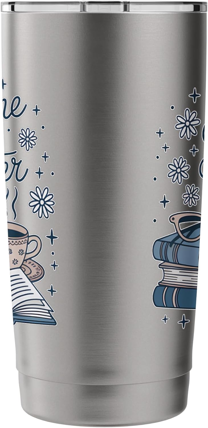 Just One More Chapter Book Love Cozy Bookworm Reading Stainless Steel Insulated Tumbler