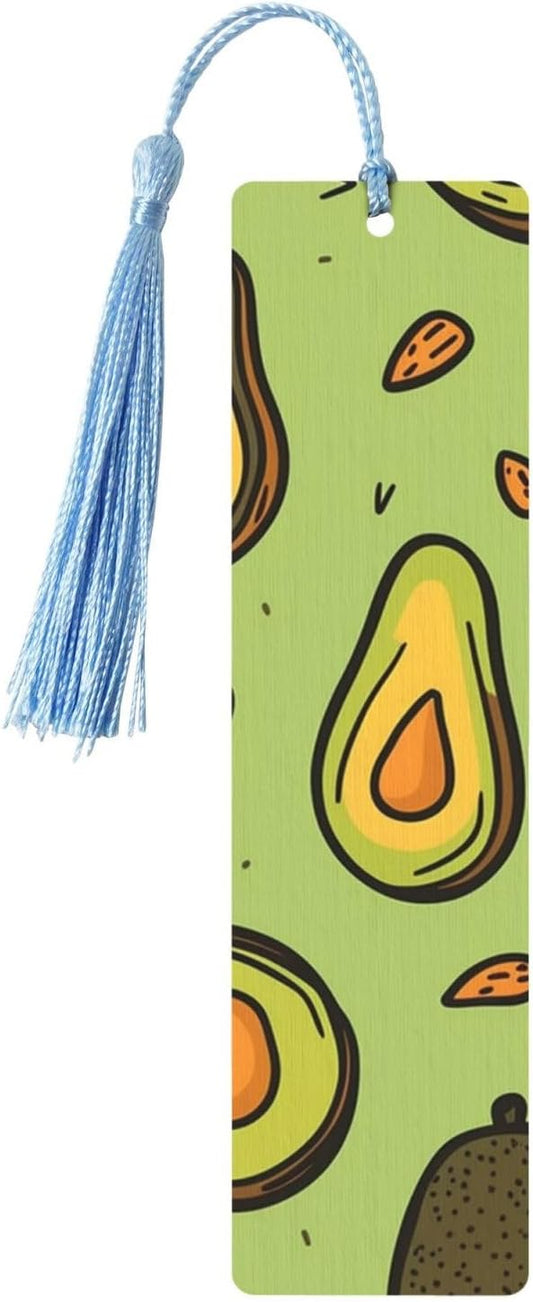 Simple Line Drawing Bookmarks Gifts for Women Men, Wooden Bookmarks for Book Lovers, Vintage Book Marks Ornaments with Tassel, Unique Personalized Reading Page Markers Sky Blue