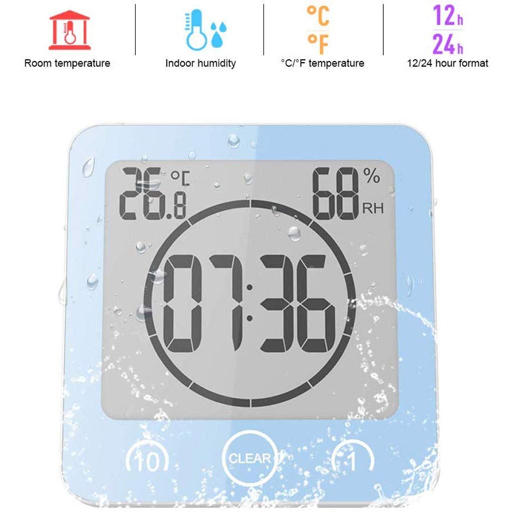 Room Thermometer - Mute Waterproof Bathroom Electronic(D)