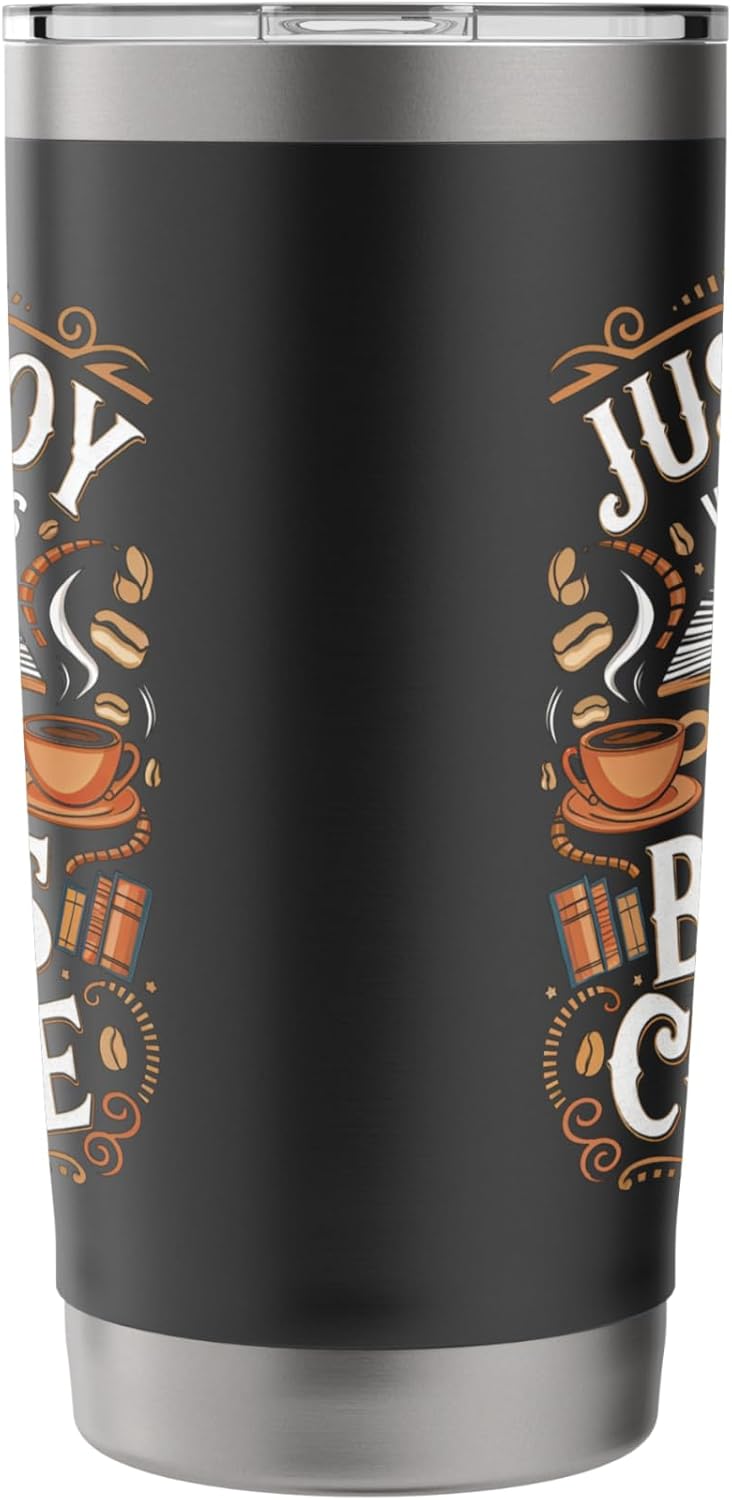 Just a Boy Who Loves Books Coffee Bookworm Book Reader Stainless Steel Insulated Tumbler