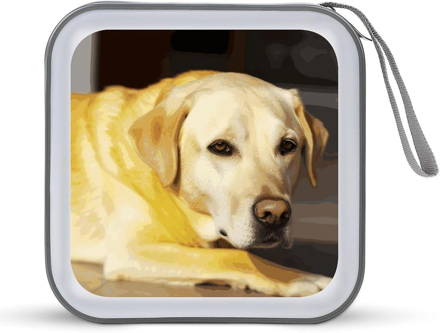 Yellow Dog CD Case 40 Capacity Case Zipper CD Collection Bag with Handles Cover DVD Storage Hard Plastic DVD Disc Cases Storage Binder for Car Home Office Travel