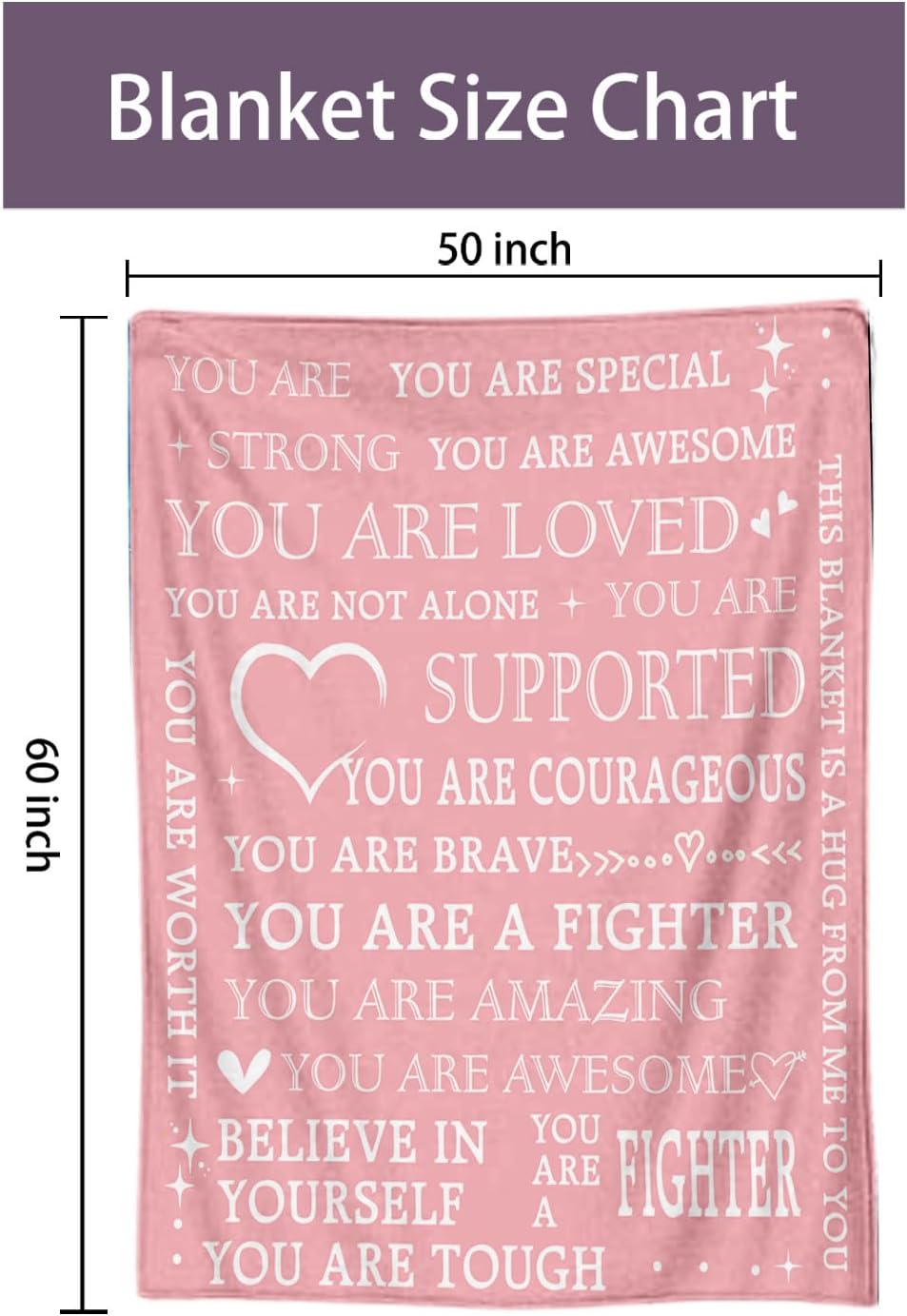 Get Well Soon Gifts for Women, Get Well Blanket, Inspirational Gifts Blanket, Get Well Soon Gifts for Women, Thinking of You Gifts Gift for Her Friend Sister Coworker, 50x60 Inches