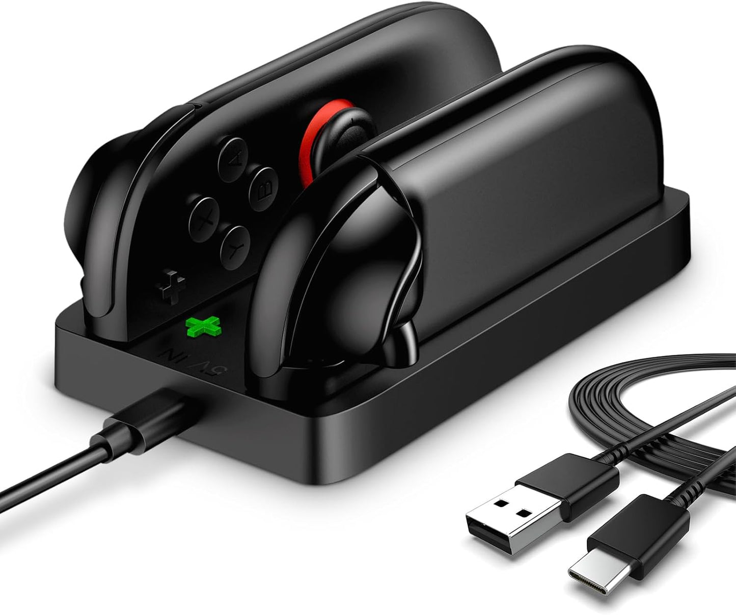 i-Blason Charging Dock Compatible with Nintendo Switch 2 for JoyCon Controller, Portable Slim Small Lightweight Minimalist Charger Station with Charging Cable & LED Indication