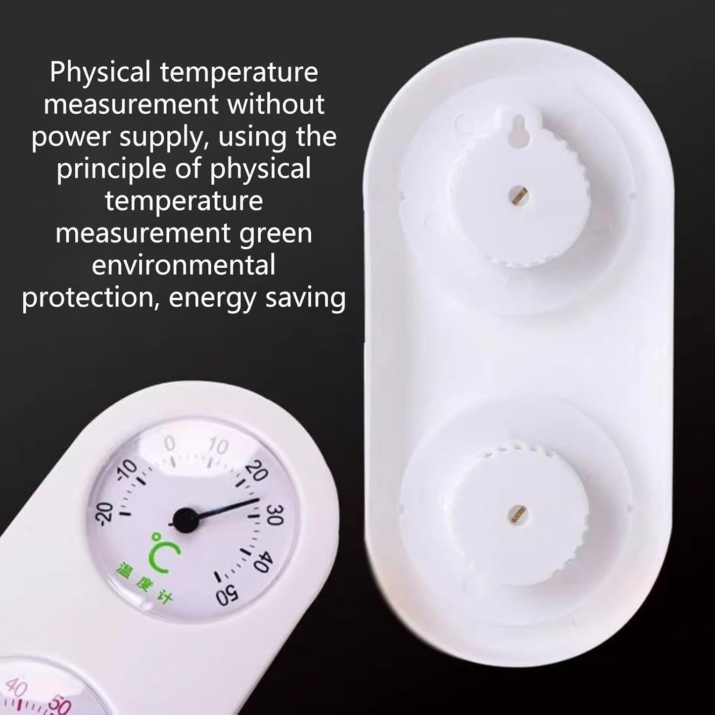 Mechanical 2 in 1 Thermo-Hygrometer HighAccuracy Hygrometer Thermometer Wall Mounted for BabyRoom, Greenhouses