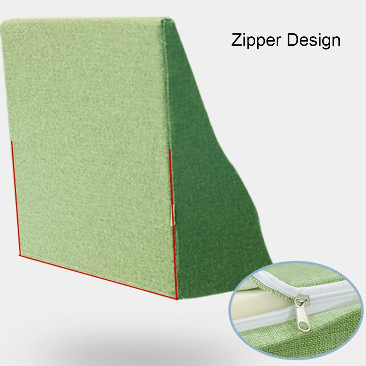 Triangle Memory Foam Pillow Folding Adjustable Bed Wedge Cushion with Soft Washable Cover Use for Back Legs Elevation Acid Reflux (Colour: Waxy Yellow Size: 45 x 50 x 20 cm)