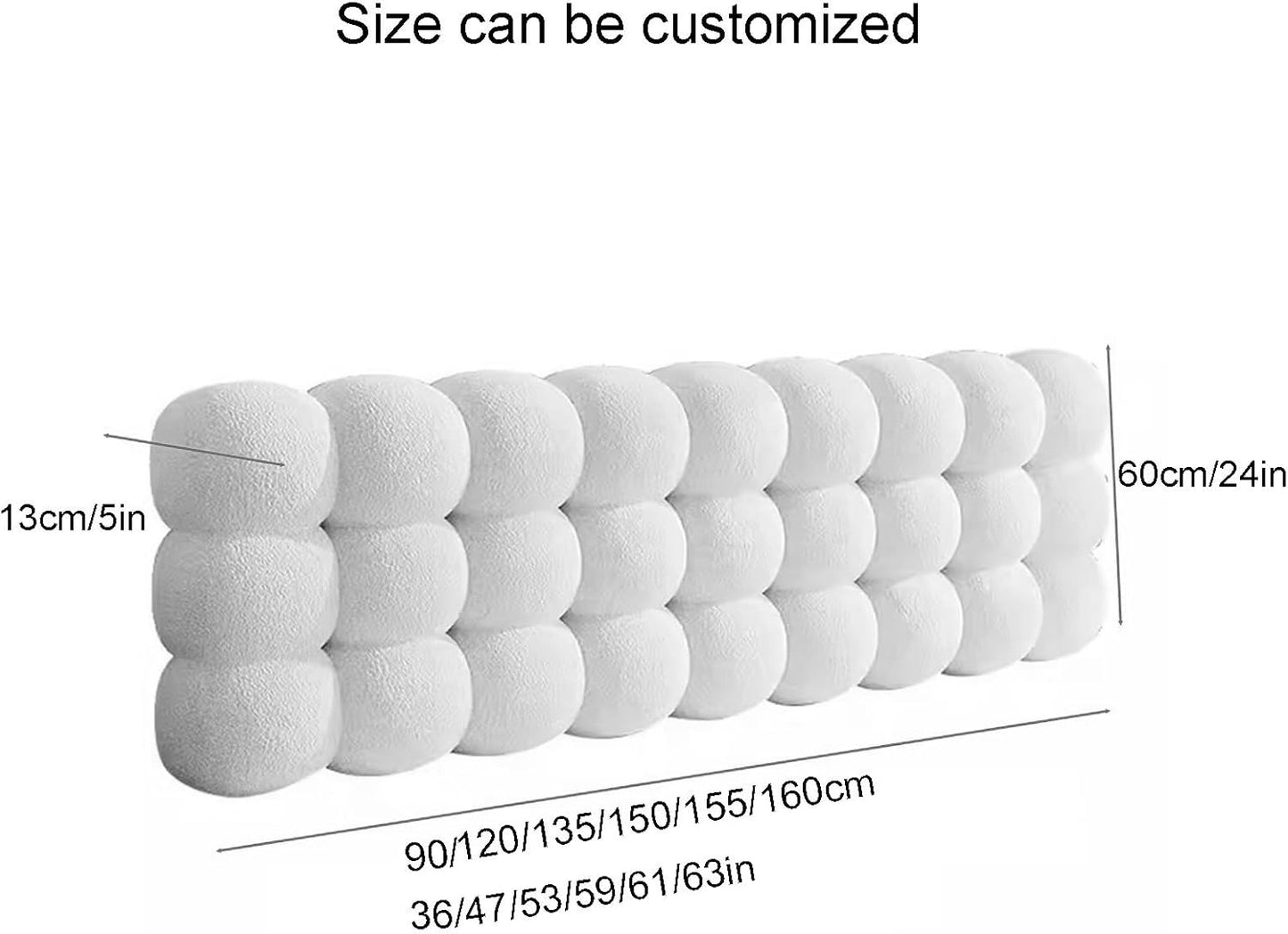 Upholstered Wall Panels, Backrest Positioning Support Bolster Cushion, Soundproof Peel Stick Headboards, Bed Rest Reading Pillow Bolster for Watching TV Gaming (A Cream)