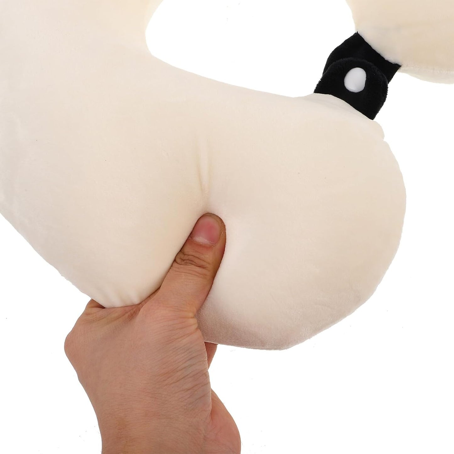 FAVOMOTO Travel Neck Pillow U-Shaped Memory Foam Soft Support Cartoon Dog Design for Car Airplane Train Use Comfortable Headrest for Teens and Adults