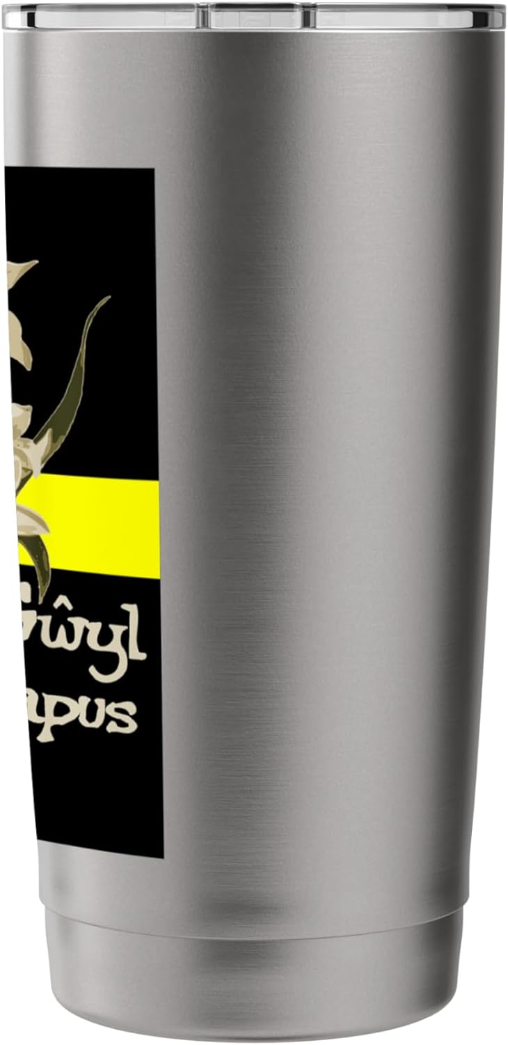 Dydd Gwyl Dewi Hapus With March Daffodils & St Davids Cross Stainless Steel Insulated Tumbler