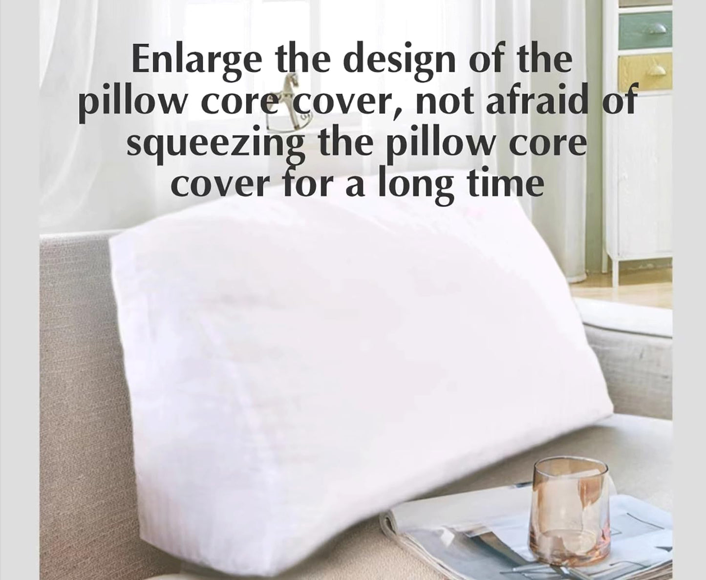 Headboard Pillow for Bed - Soft Colorful Backrest Cushion, Lumbar Support for Daybed, Comfortable Back Pillow for Relaxation and Support (Green 70x35x20cm)