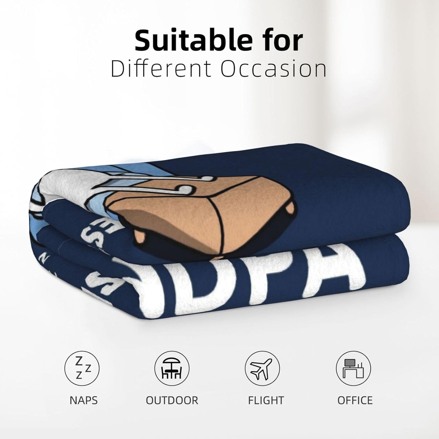 Funny Birthday Gifts for Grandpa from Grandkids, Grandpa is Not Sleeping Throw Blanket 50”x60”, Super Soft Blue Fleece Blanket for Grandfather, Napping Couch and Retirement Gifts Idea