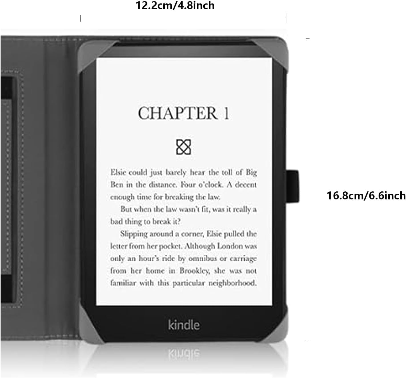 Universal Case for 6" eReaders, Folio Leather Stand Cover with Handstrap Compatible with All 6 inch Paperwhite/Kobo/Tolino/Pocketook E-Book Reader-Spring Bloom