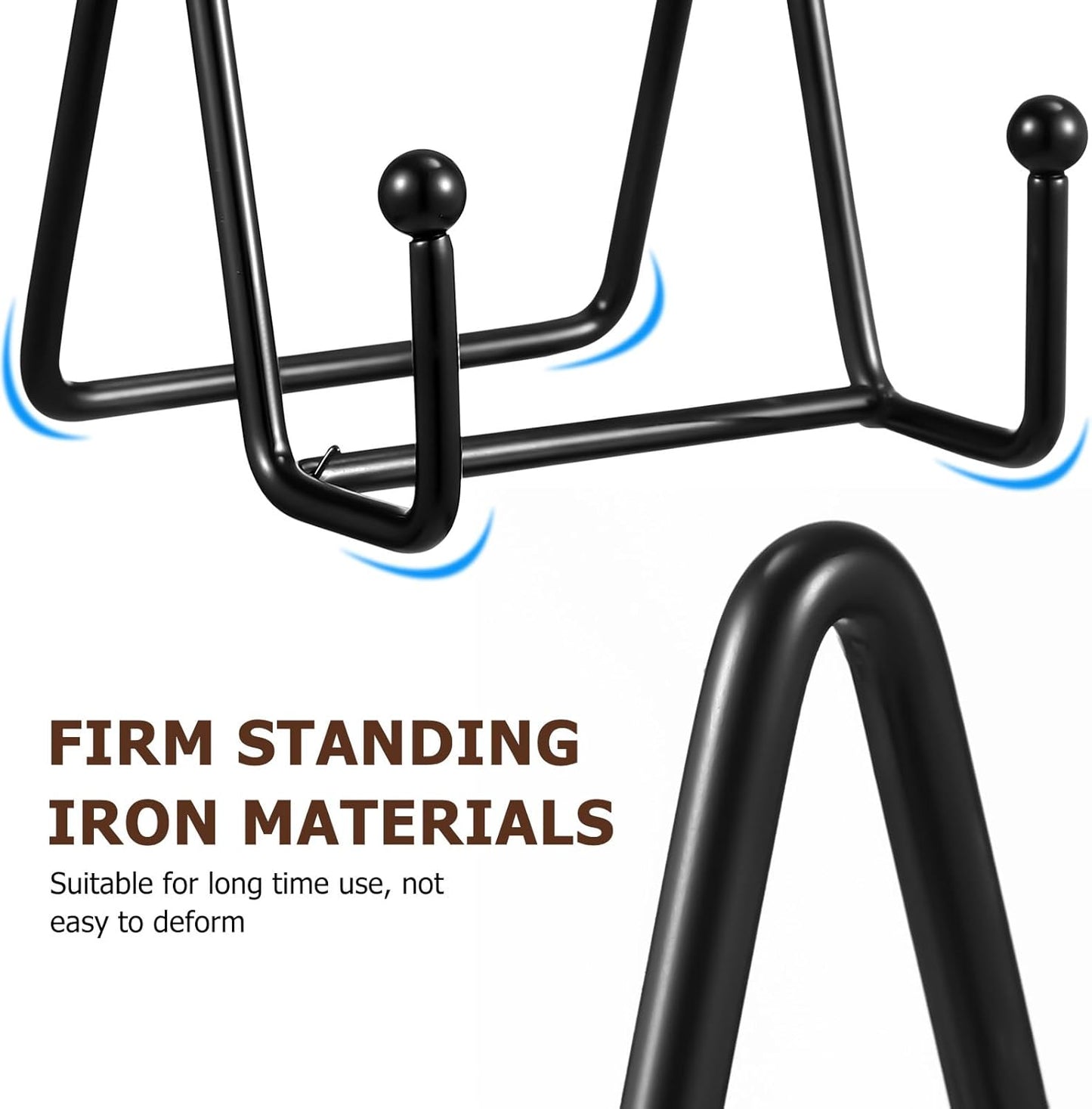 FAVOMOTO 4 Pcs Metal Plate Display Stands Plate Holder Photo Rack Dish Holder for Tabletop Art Books Showcase