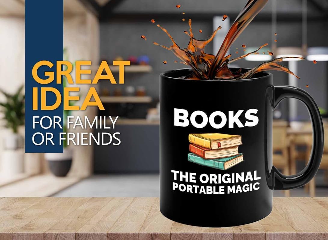 Book Lover Coffee Mug 11oz Black - The original - Gift For Poets Bookish People Bibliophile Librarian Book Club Reader