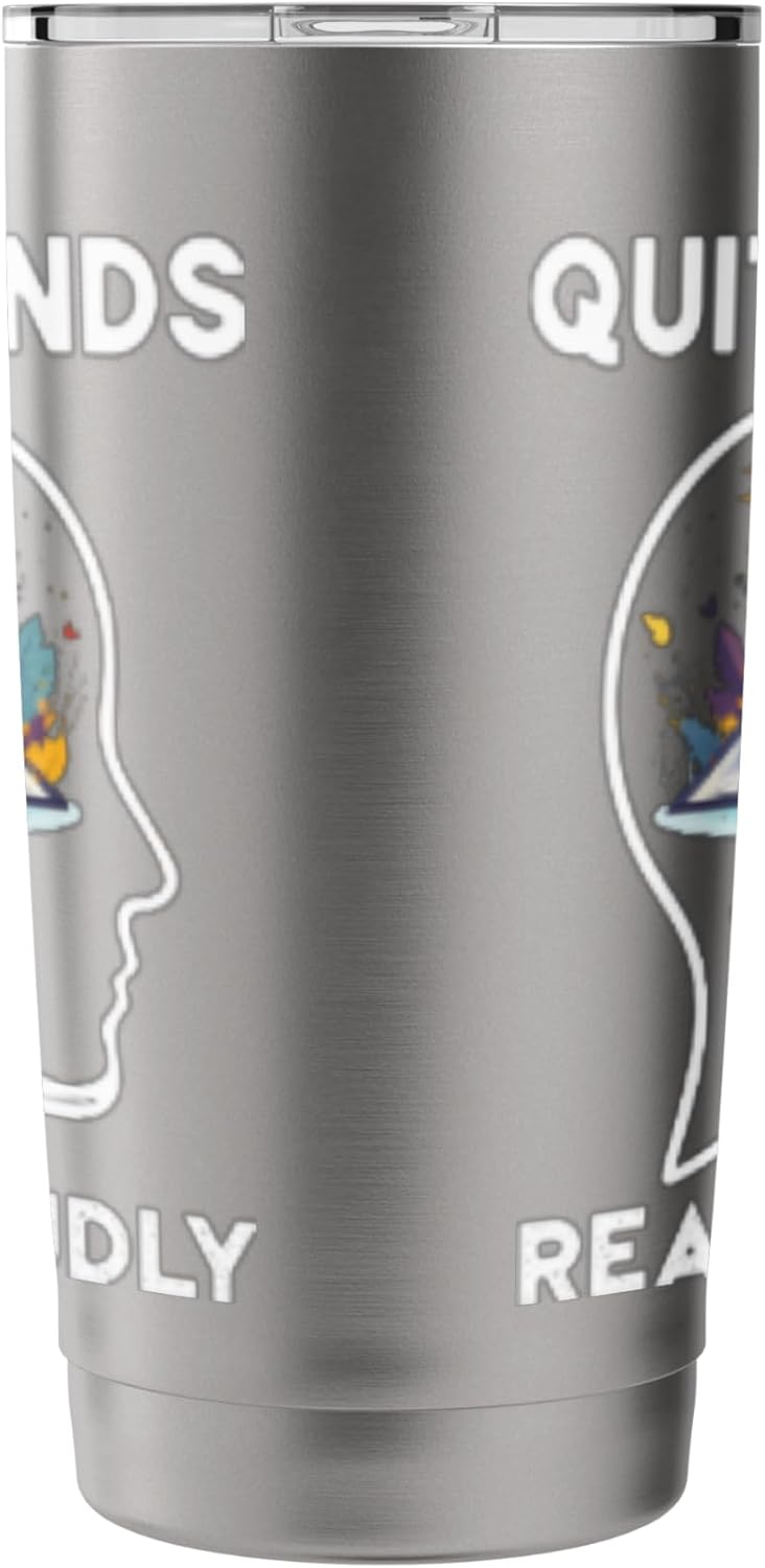 Nature Reading Book Floral Aesthetic Graphic Stainless Steel Insulated Tumbler