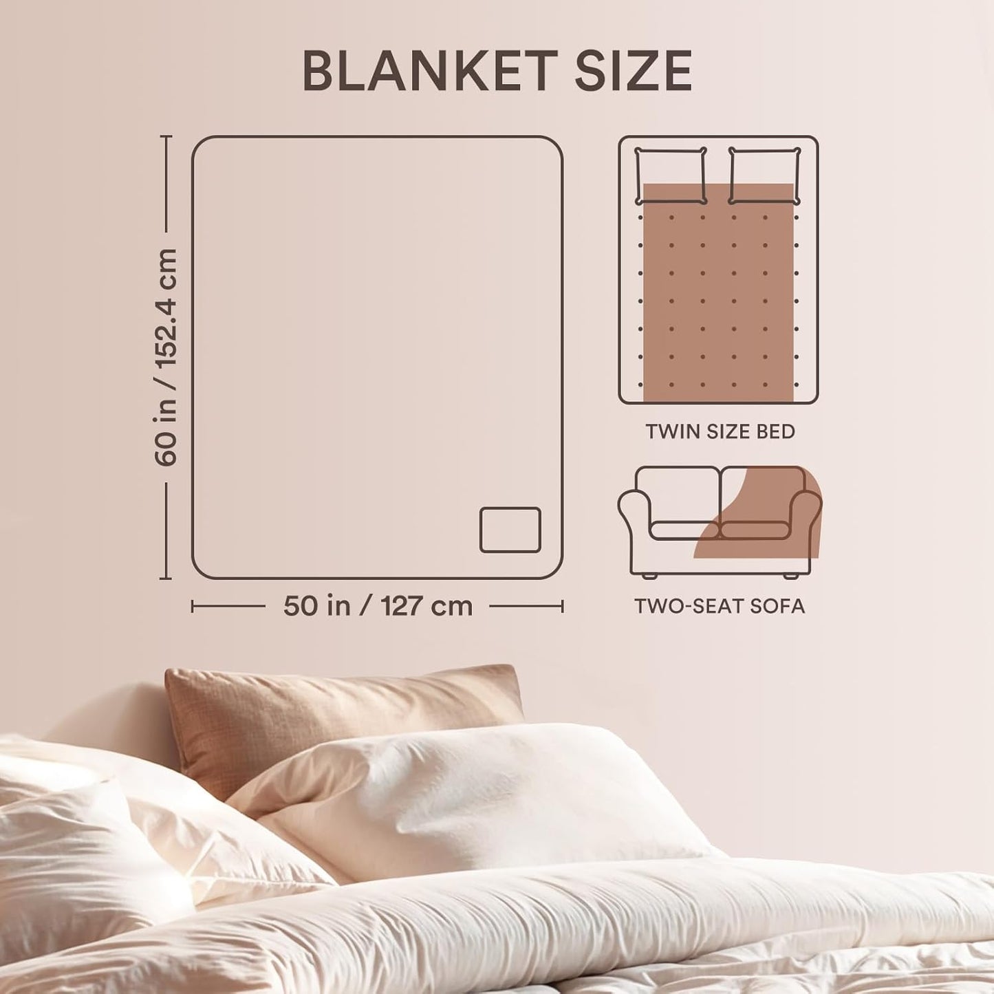 Blanket Gifts for Women Men - You are Amazing Blanket - Birthday Gifts for Women Friendship, Thank You/Appreciation Presents, 3D Checkered Throw with Leather Label, 50”×60“
