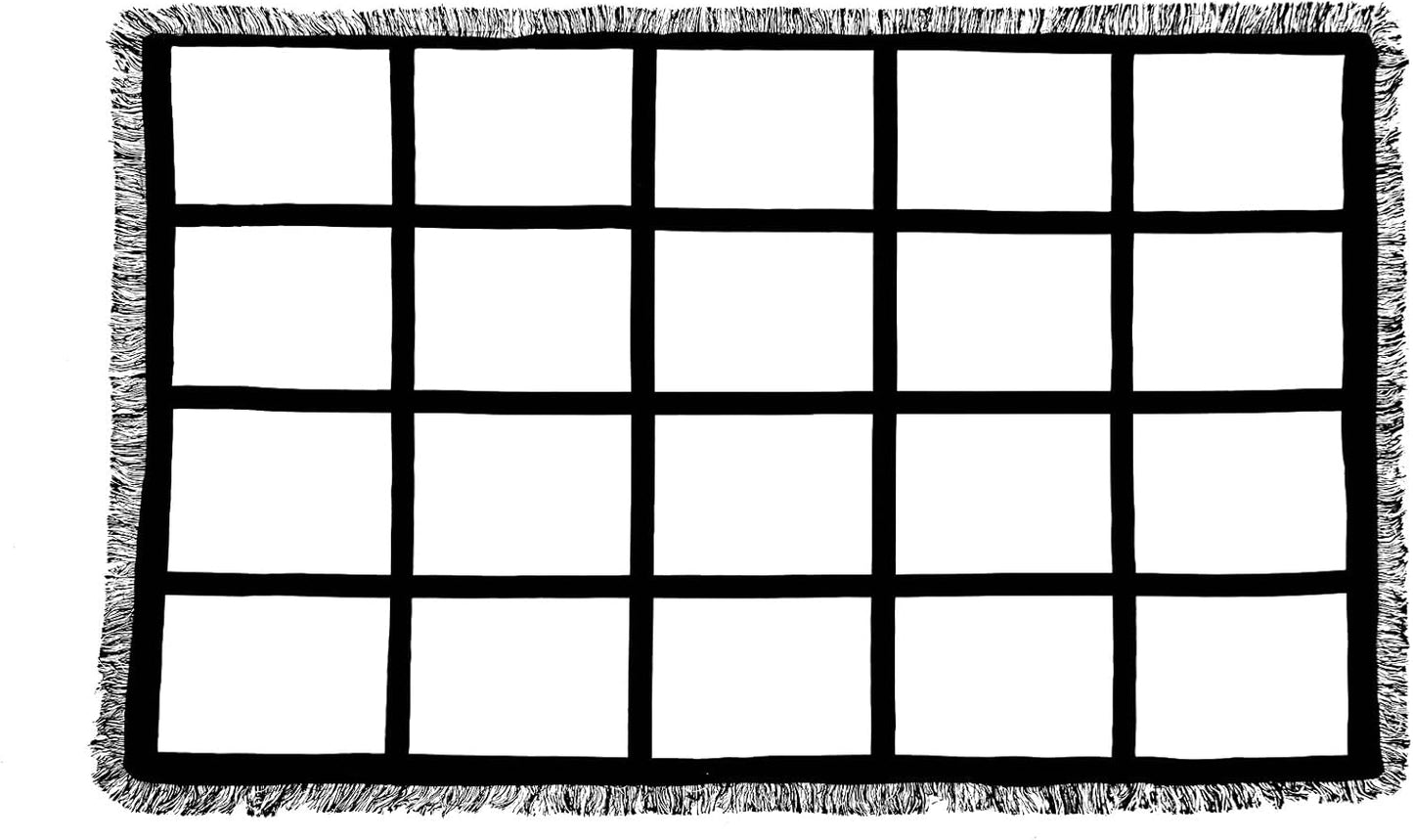 Zeloyaut 1 Pack 40"X60" Sublimation Blank Throw Blanket for Heat Press, Baby Printed Blanket, Velvet and Polyester Made, Custom Personalised Sublimation Photo with 20 Panel