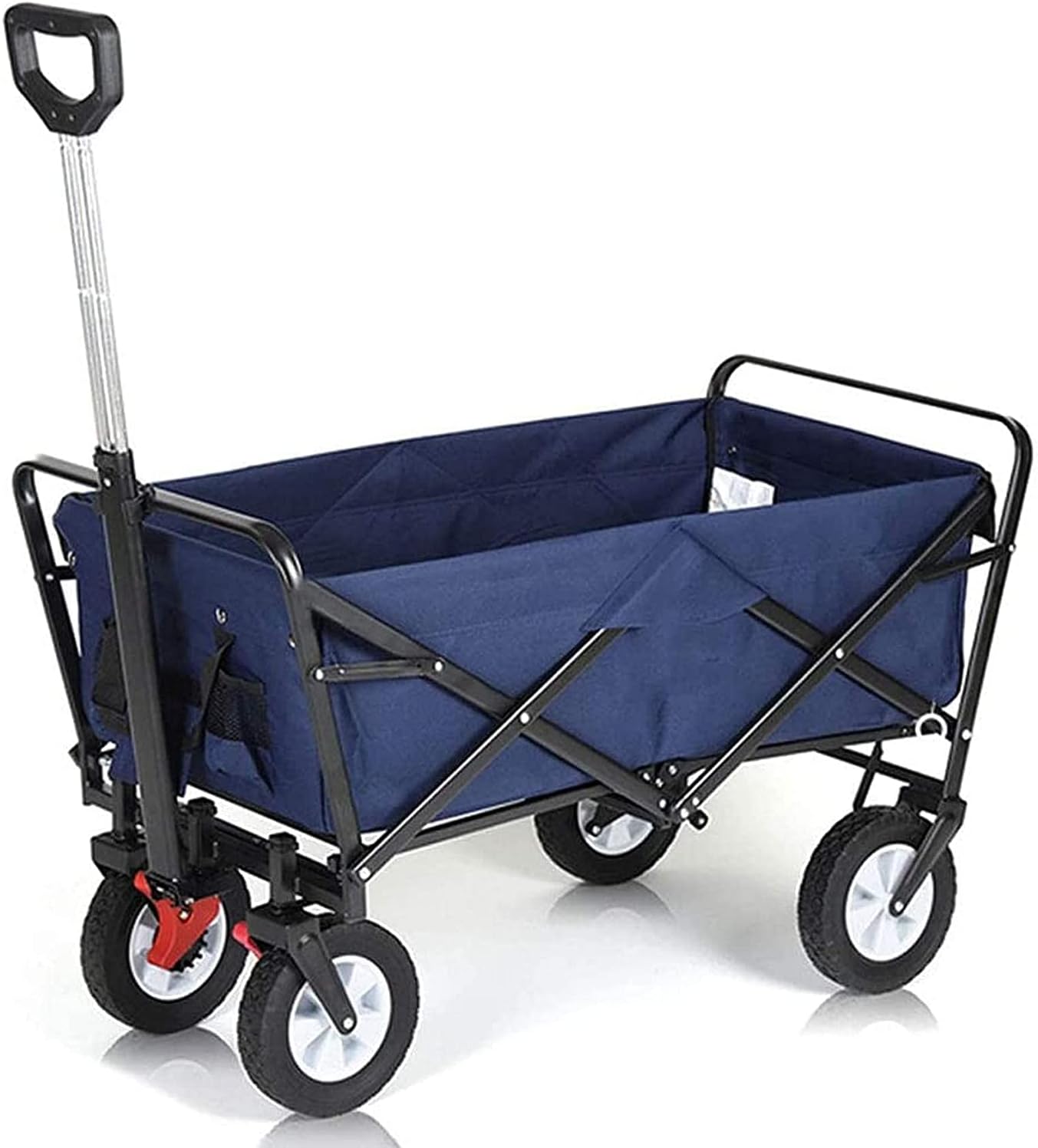 Portable Camping Cart,A Outdoor Utility Wagon Heavy Duty Folding Garden Cart ping Beach Wagon with Universal Wheels Adjustable Handle