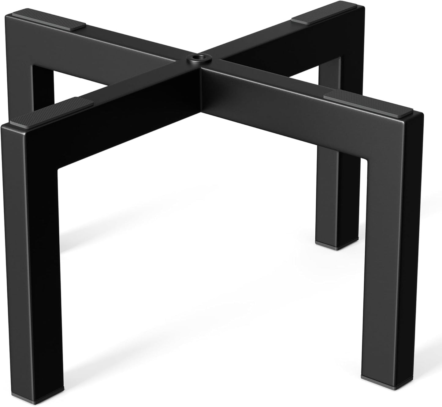 Plant Stand Holder Single Plant Riser For Indoor Outdoor Flower Pot Stand 6.1 IN Tall Metal Black
