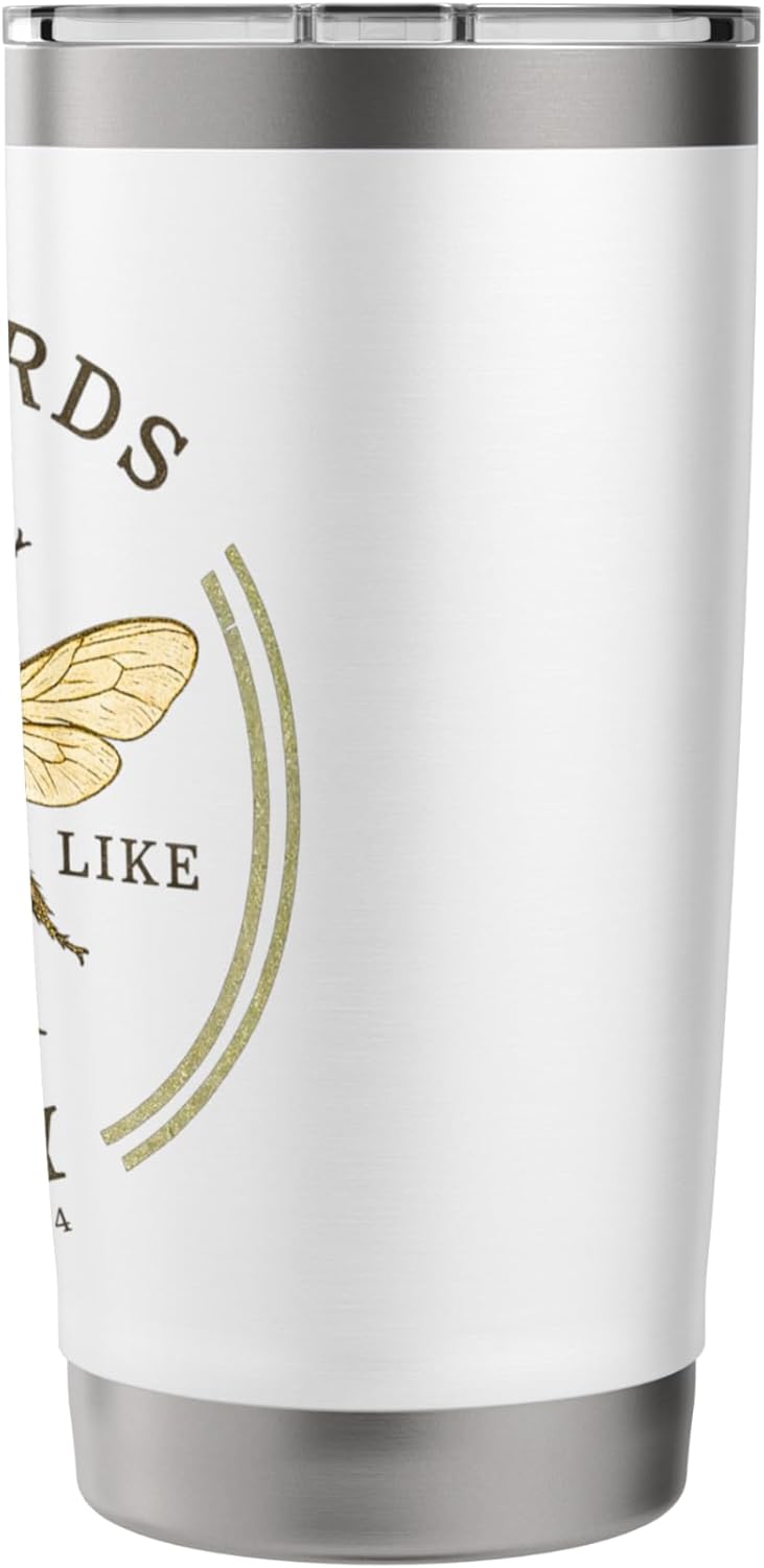 Kind Words Are Like Honey Bible Verse Bee Design Stainless Steel Insulated Tumbler