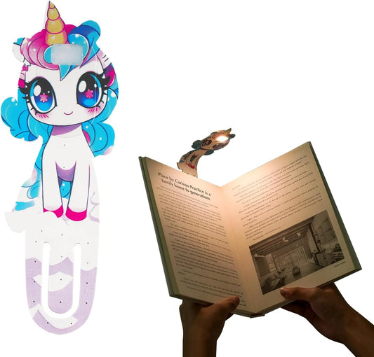 Rechargeable Book Light, Lightweight Reading Light, Eye-Caring LED Bookmark Light with 3 Adjustable Modes, Portable Clip-On for Kids Bedtime Stories-1Pack