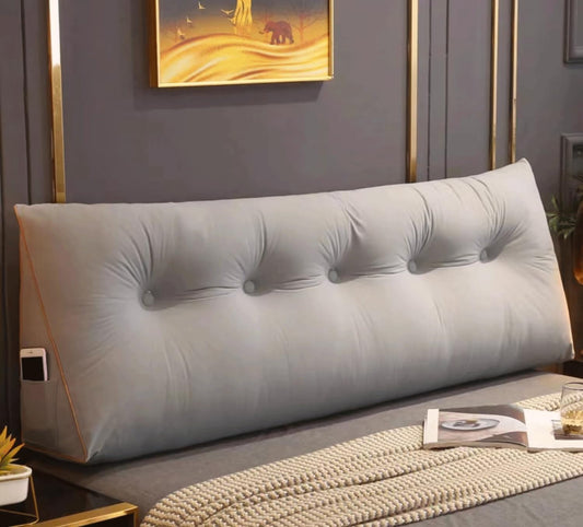 Large Headboard Pillow Triangular Reading Wedge Pillows Full Filling Backrest Bolster Reduces Stress Enjoy Comfort Back Lumbar Support(Size:120x20x50cm(47x7.8x20),Color:C)